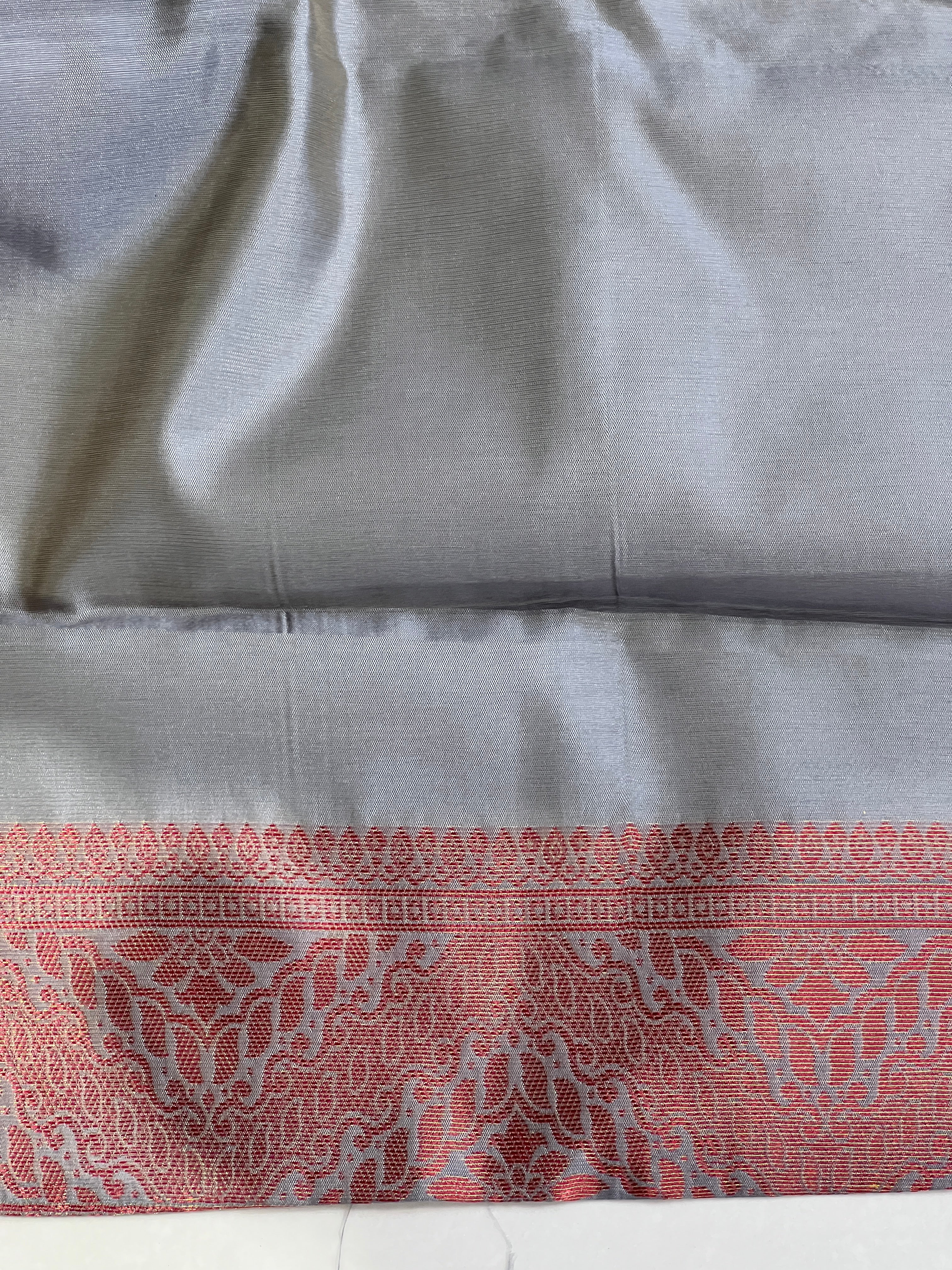Copper Zari Woven Buta Detailed Semi Silk Saree | KT154