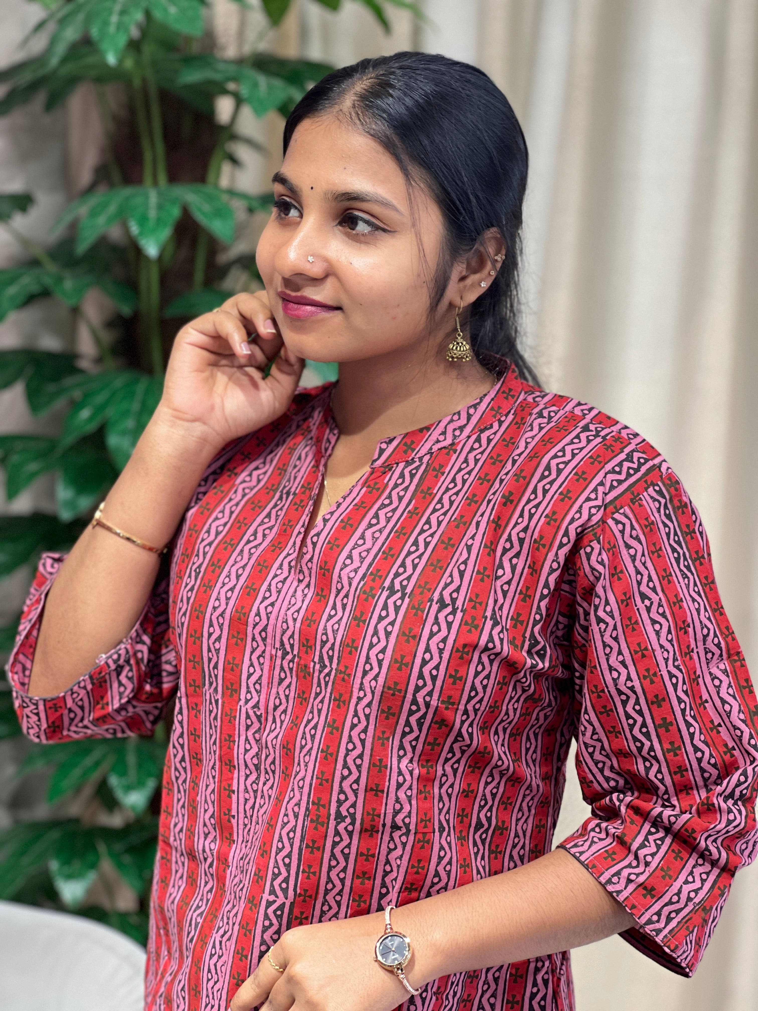 Printed Cotton Kurta | RMLA246
