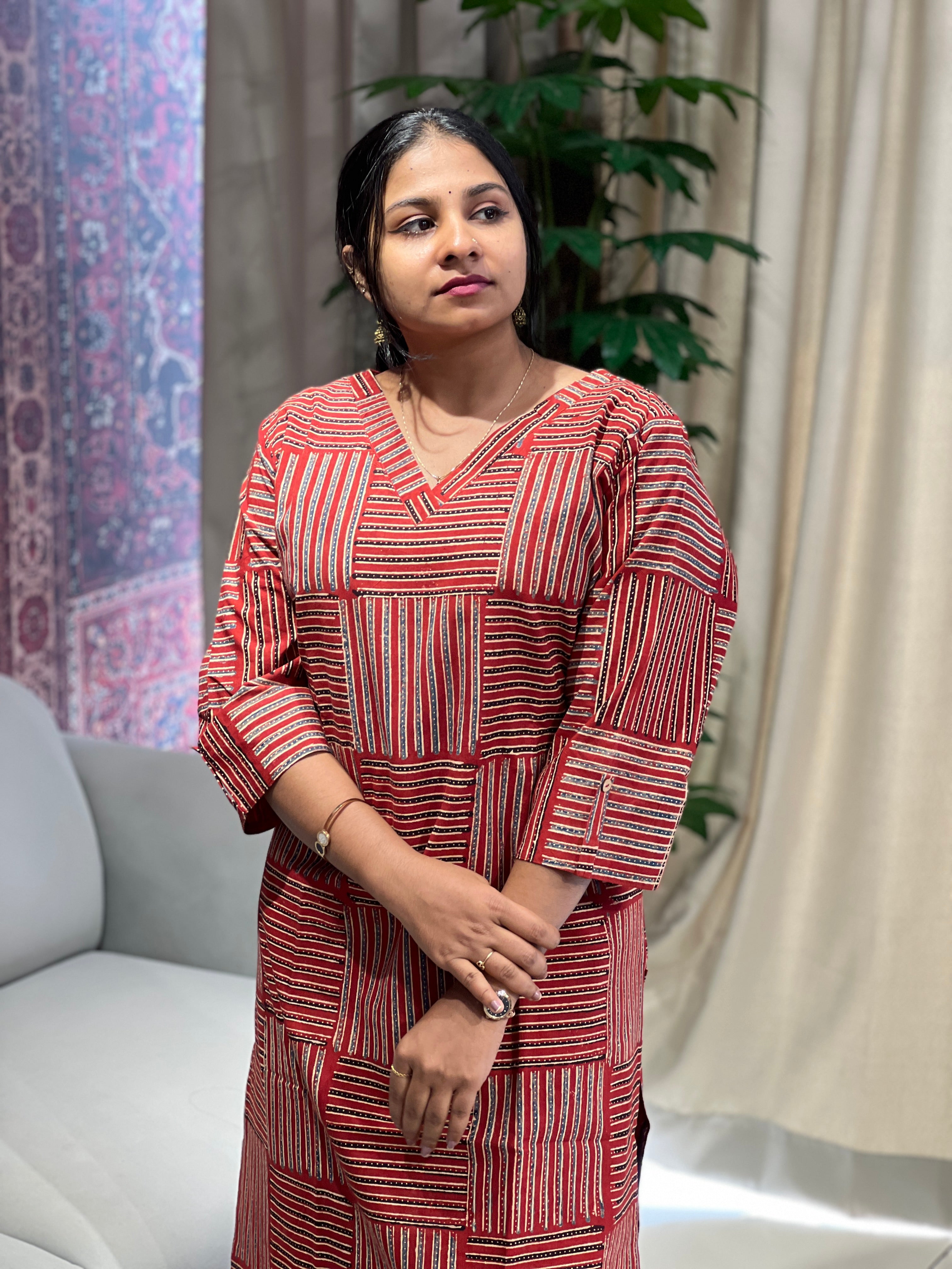 Printed Cotton Kurta | RMLA199
