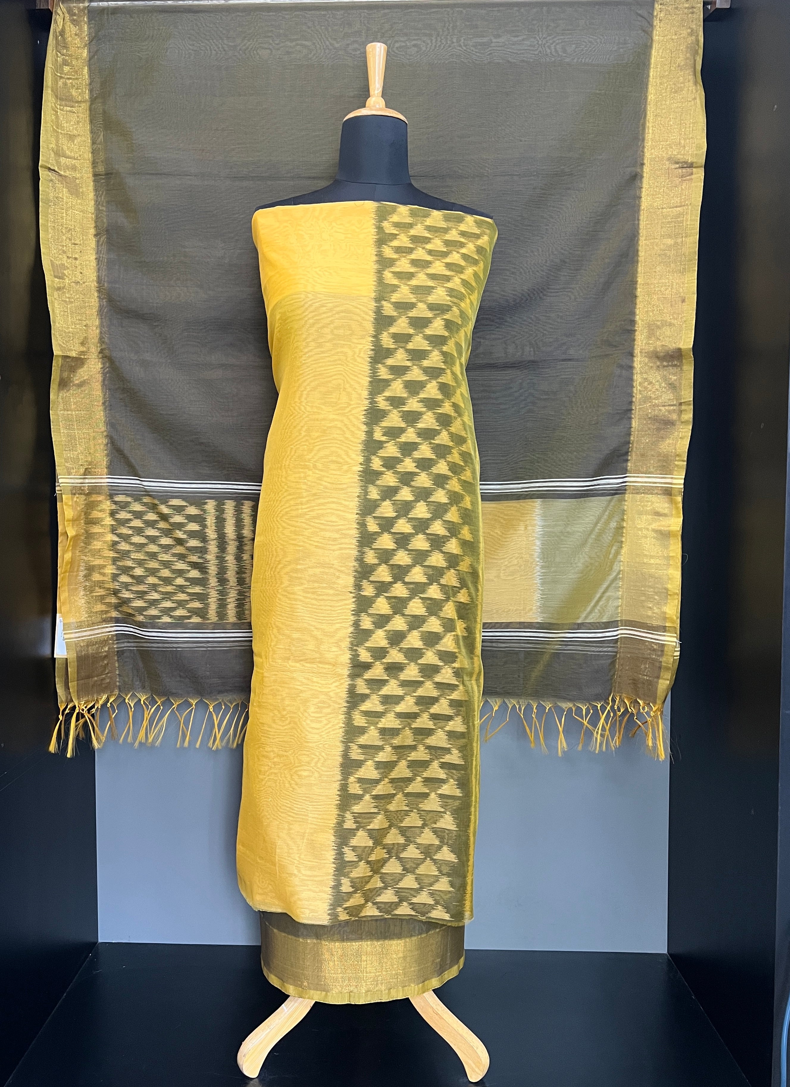 Single Ikat Printed Cotton Silk Salwar Set |  PST135