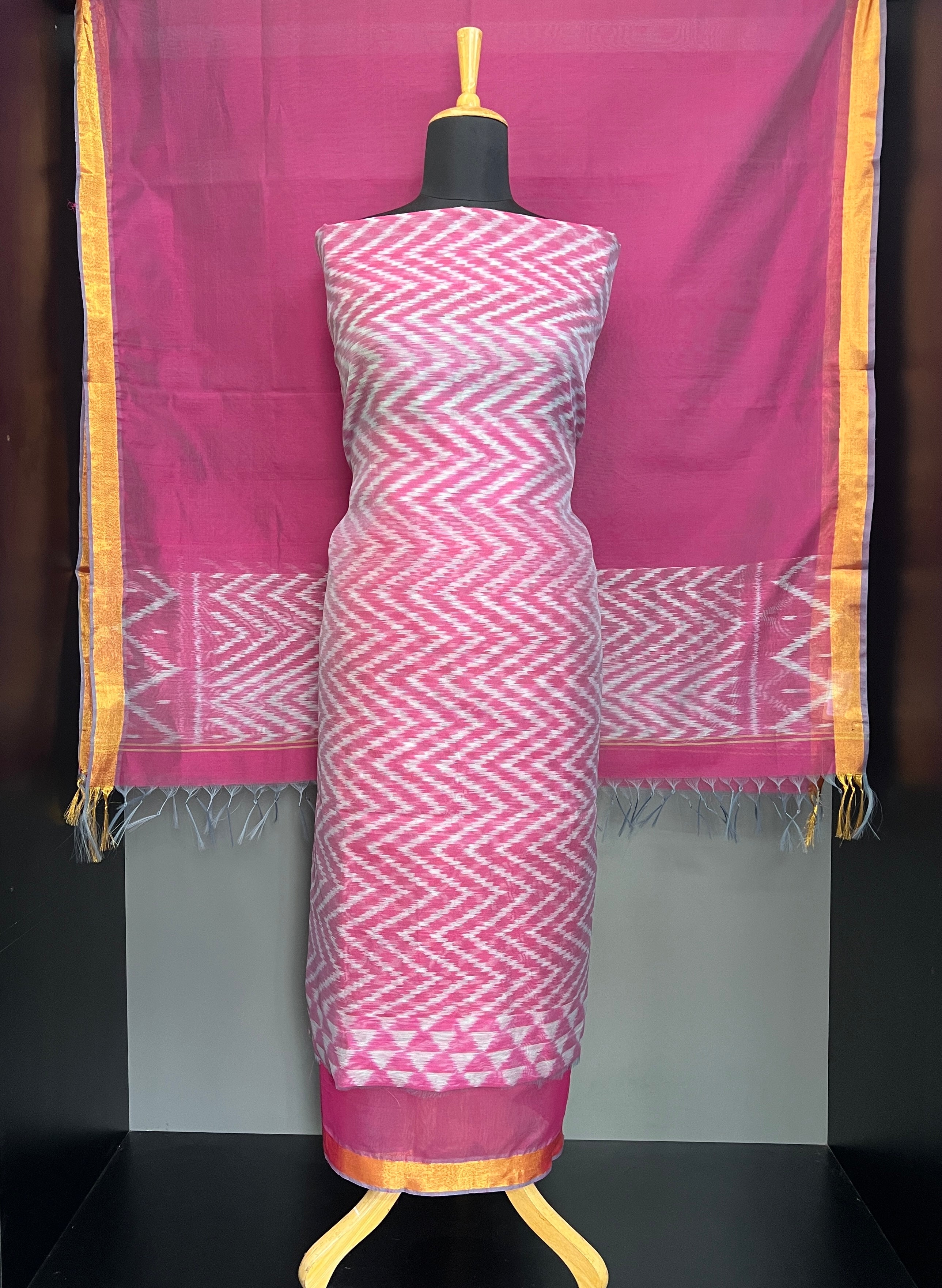 Ikat Printed Cotton Silk Salwar Set | PST131