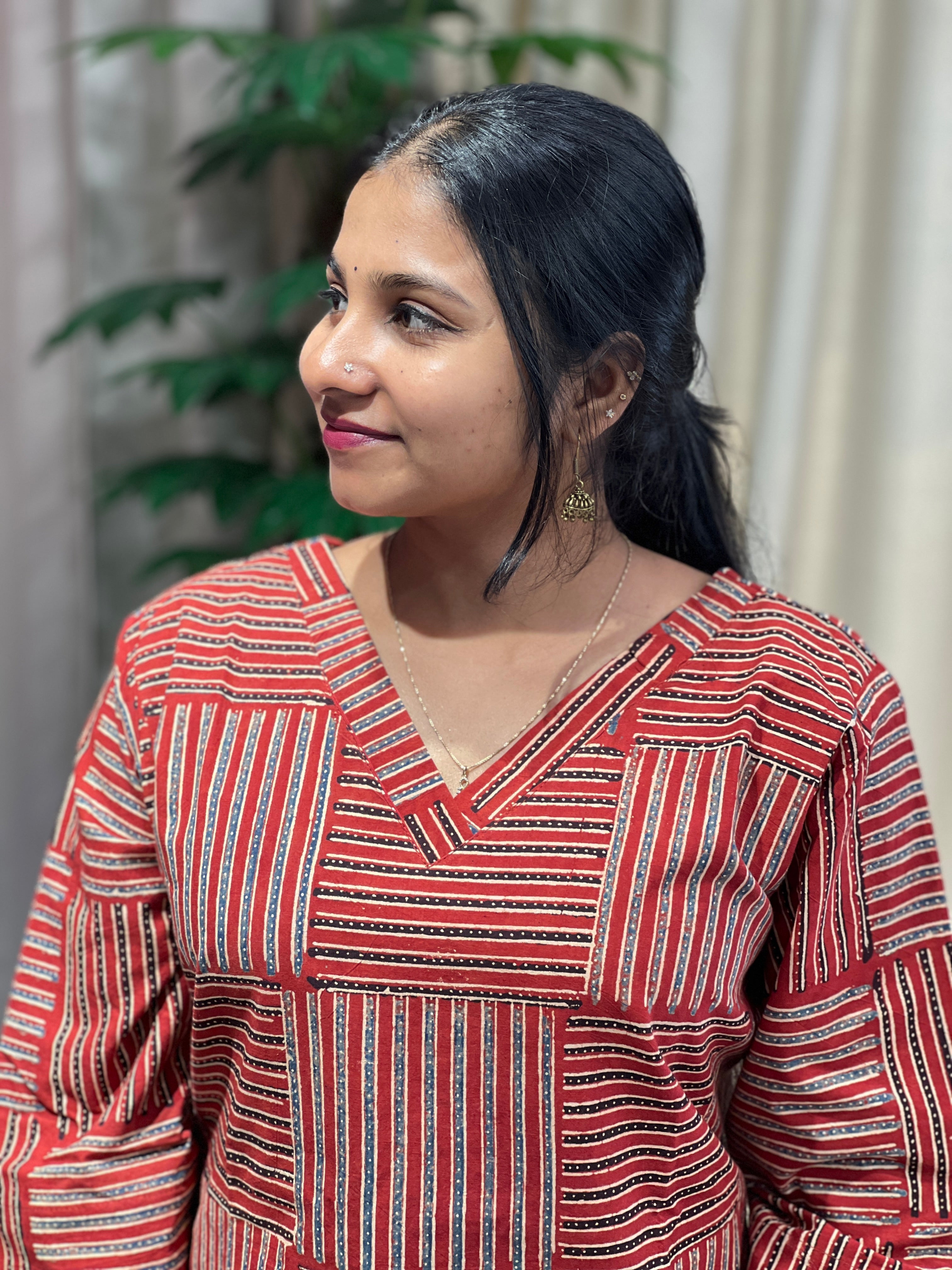 Printed Cotton Kurta | RMLA199