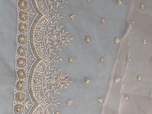Beads & Sequins Embroidered Pure Organza Saree | AHD1909