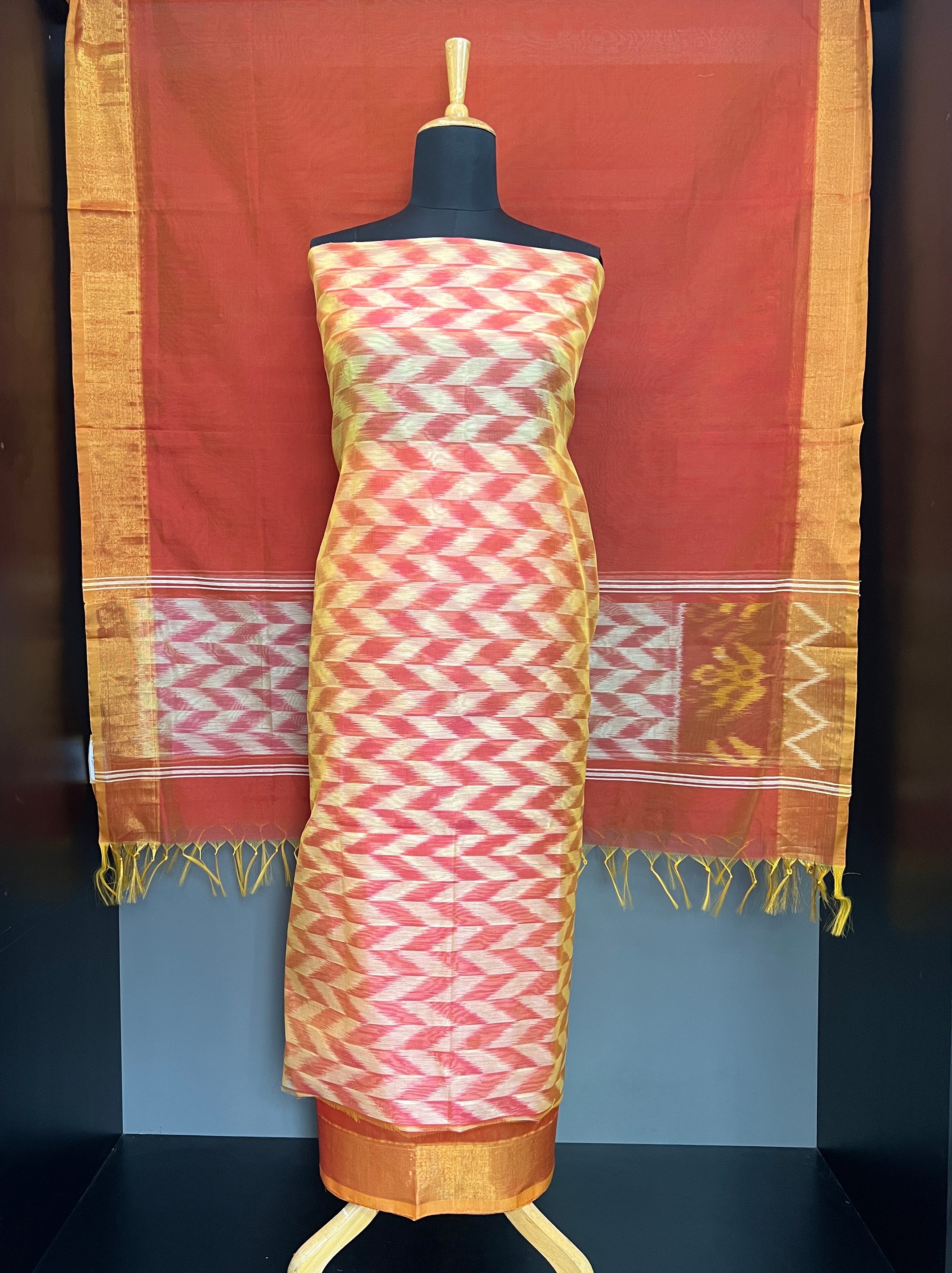 Ikat Printed Cotton Silk Salwar Set | PST132