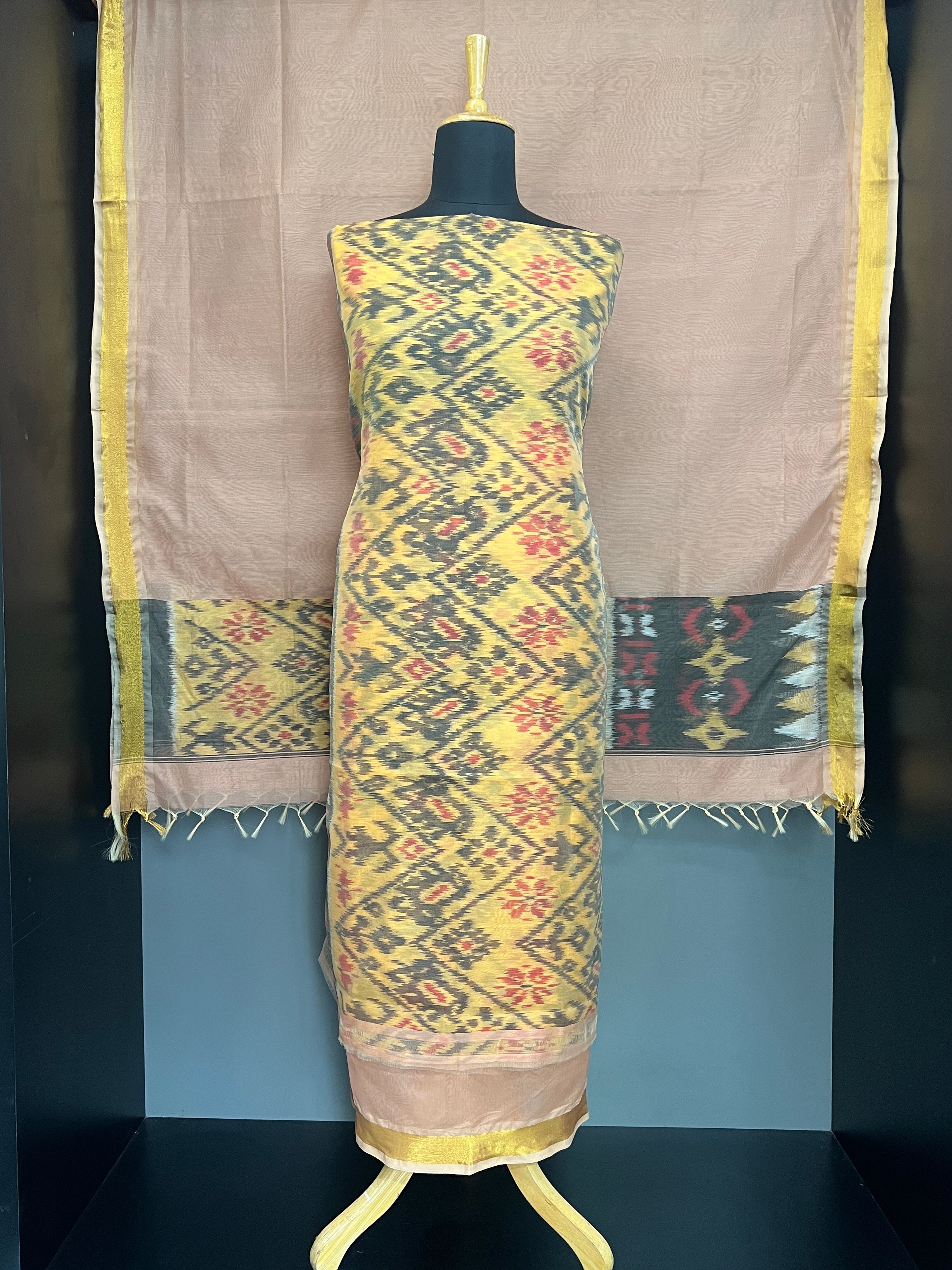 Single Ikat Printed Cotton Silk Salwar Set | PST139