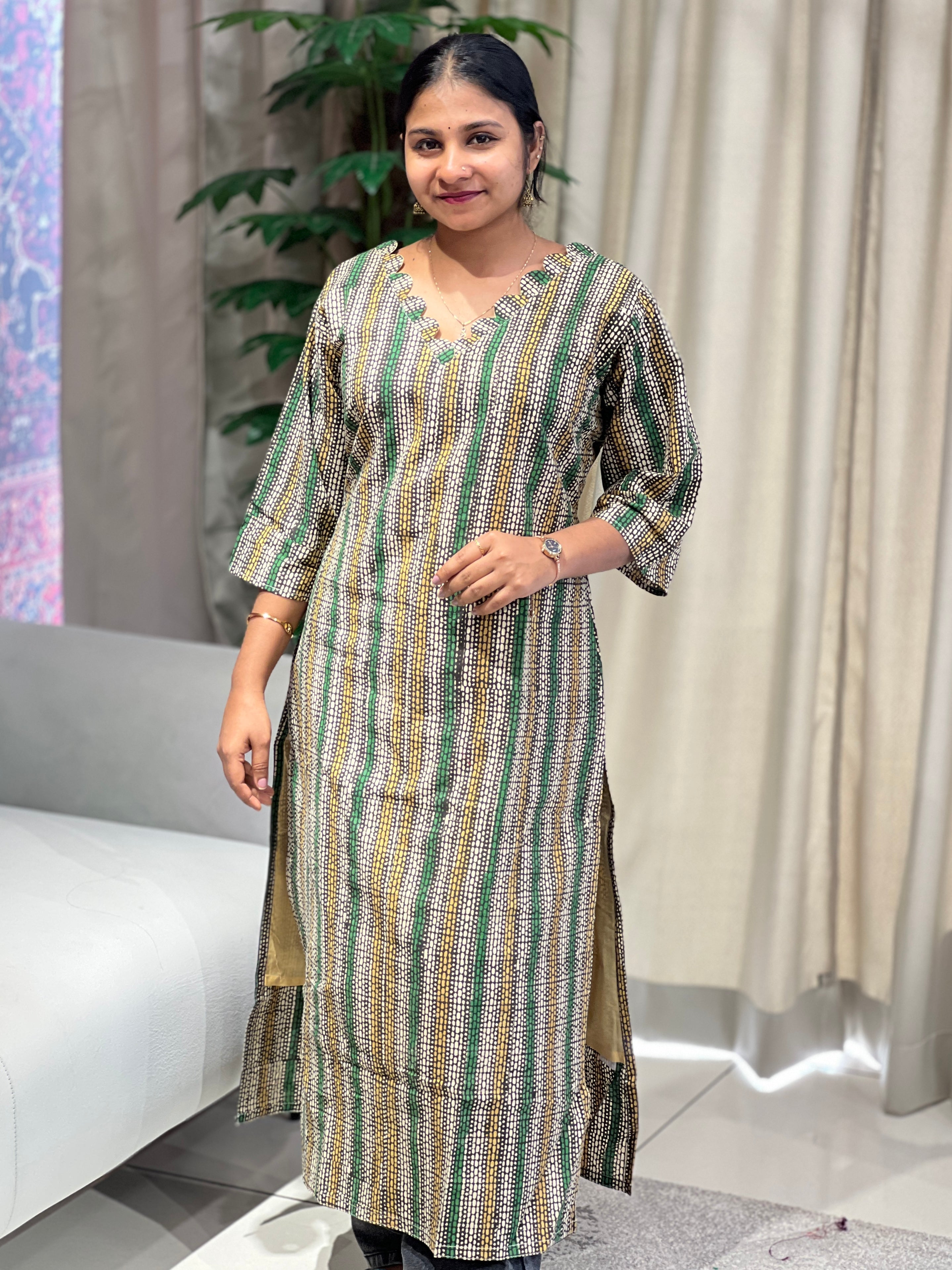 Printed Cotton Kurta | RMLA170
