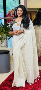 Zari Weaved Traditional Chanderi Finish Saree | SSN203