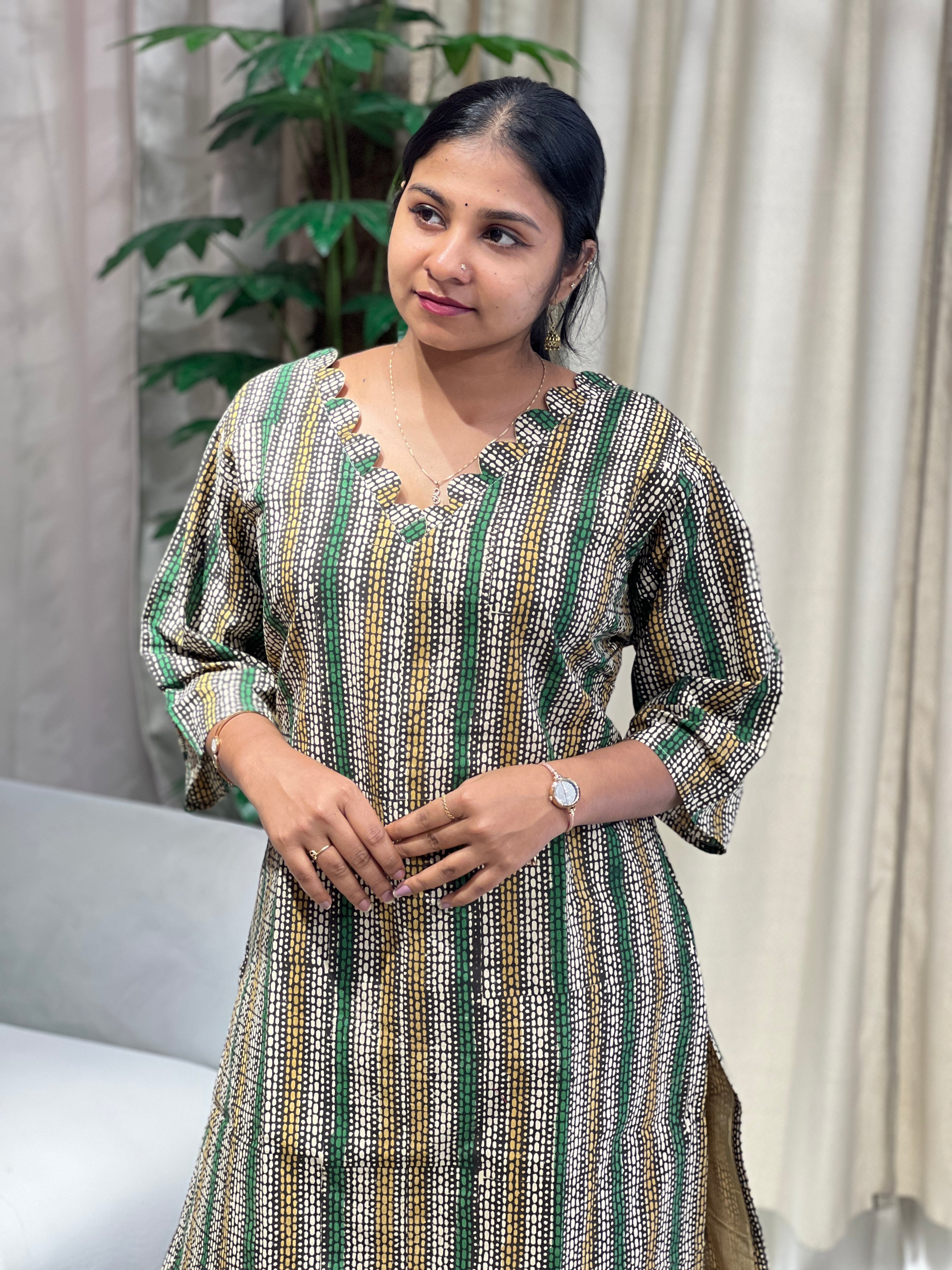 Printed Cotton Kurta | RMLA170