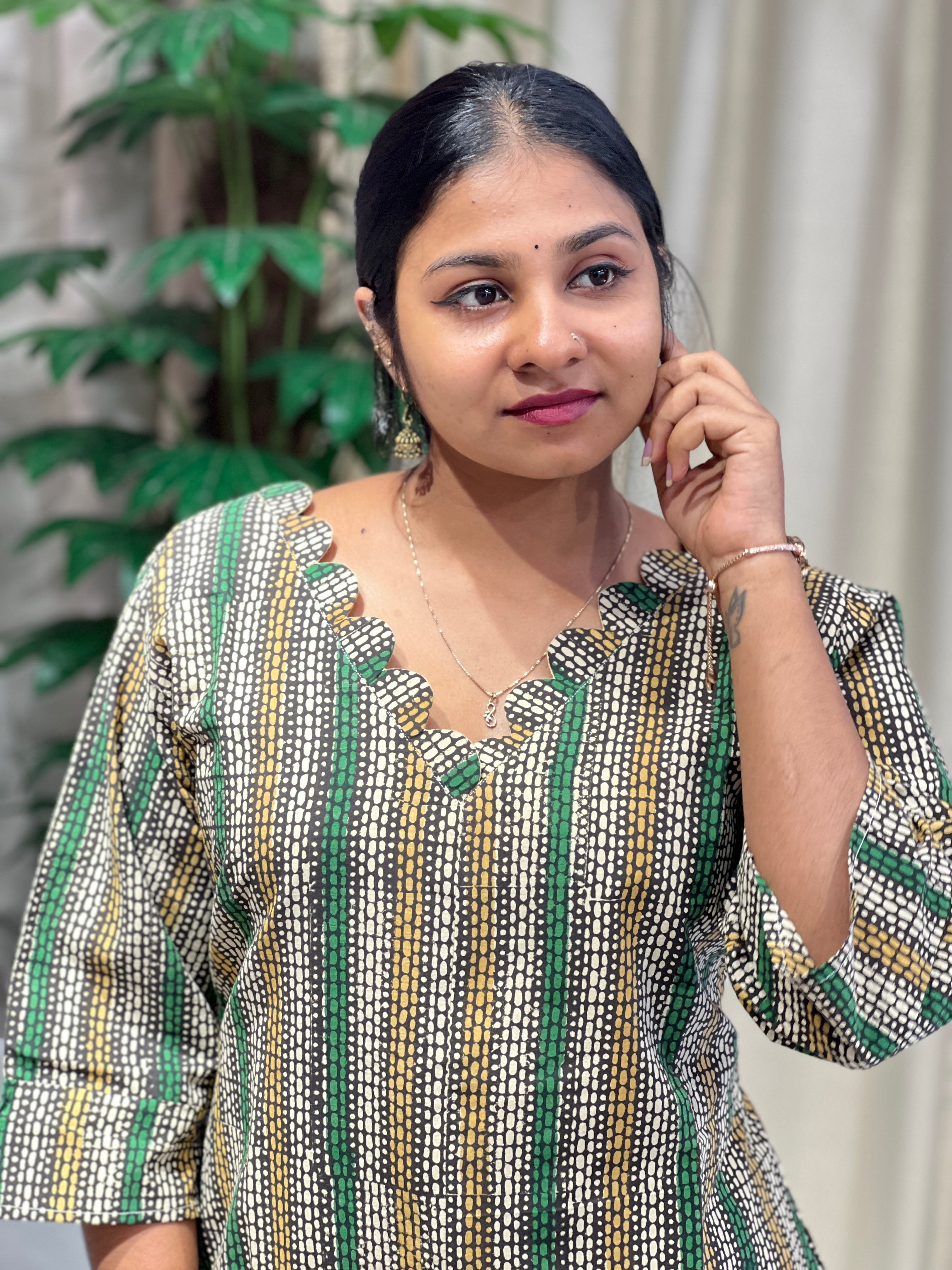 Printed Cotton Kurta | RMLA170