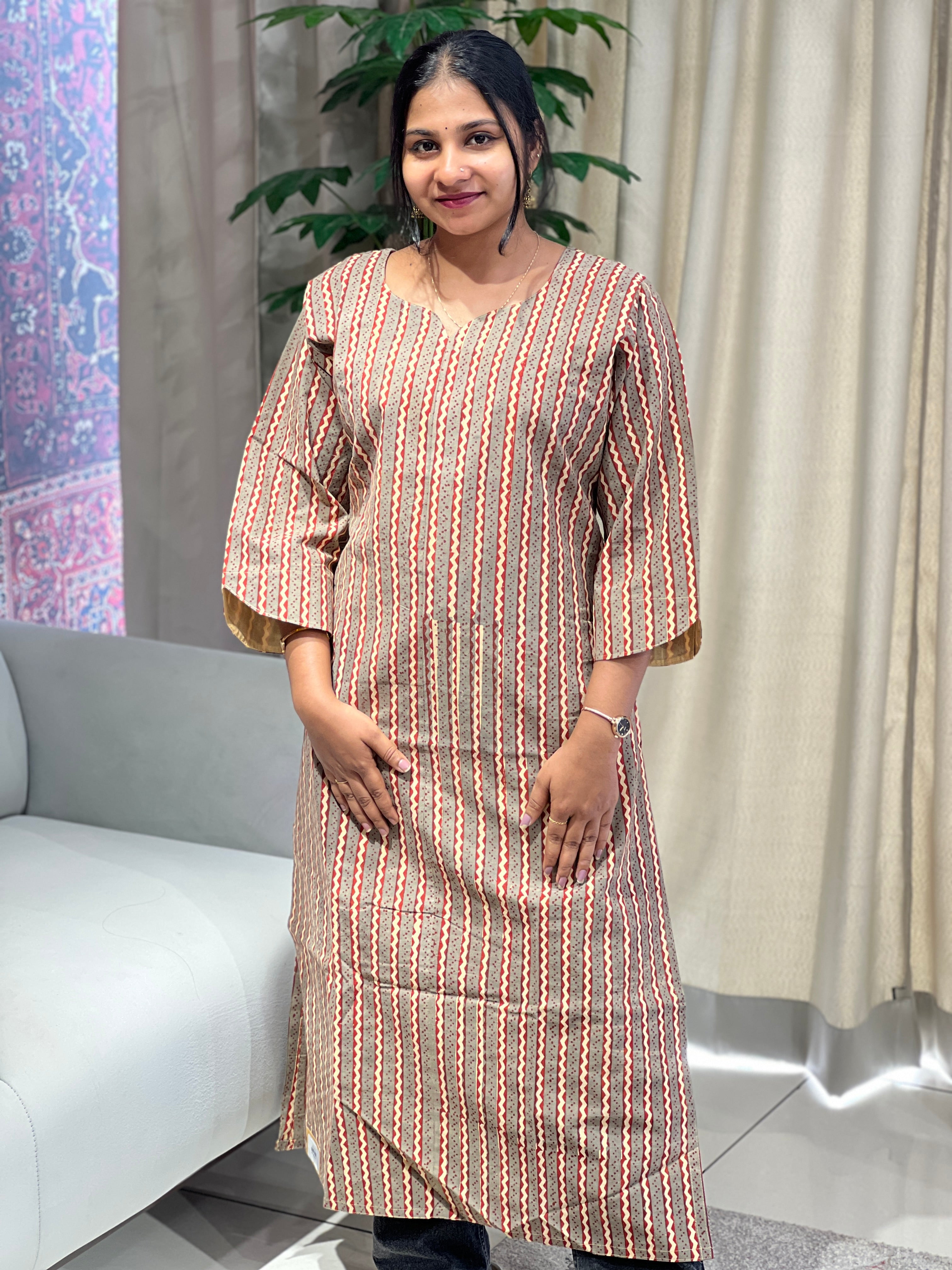 Printed Cotton Kurta | RMLA251