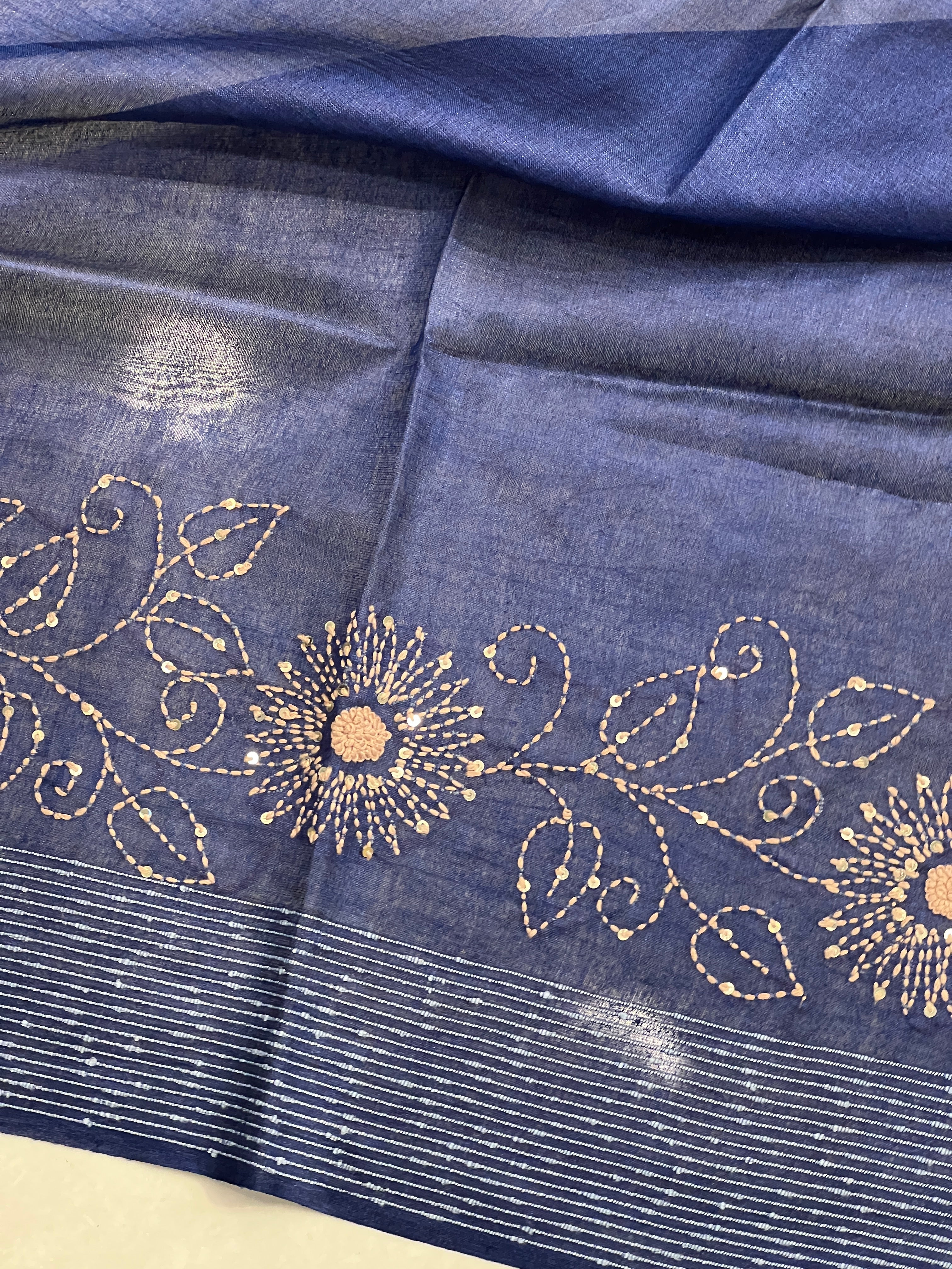 Kantha & Kesiya Weaved Tussar Saree | RGD709