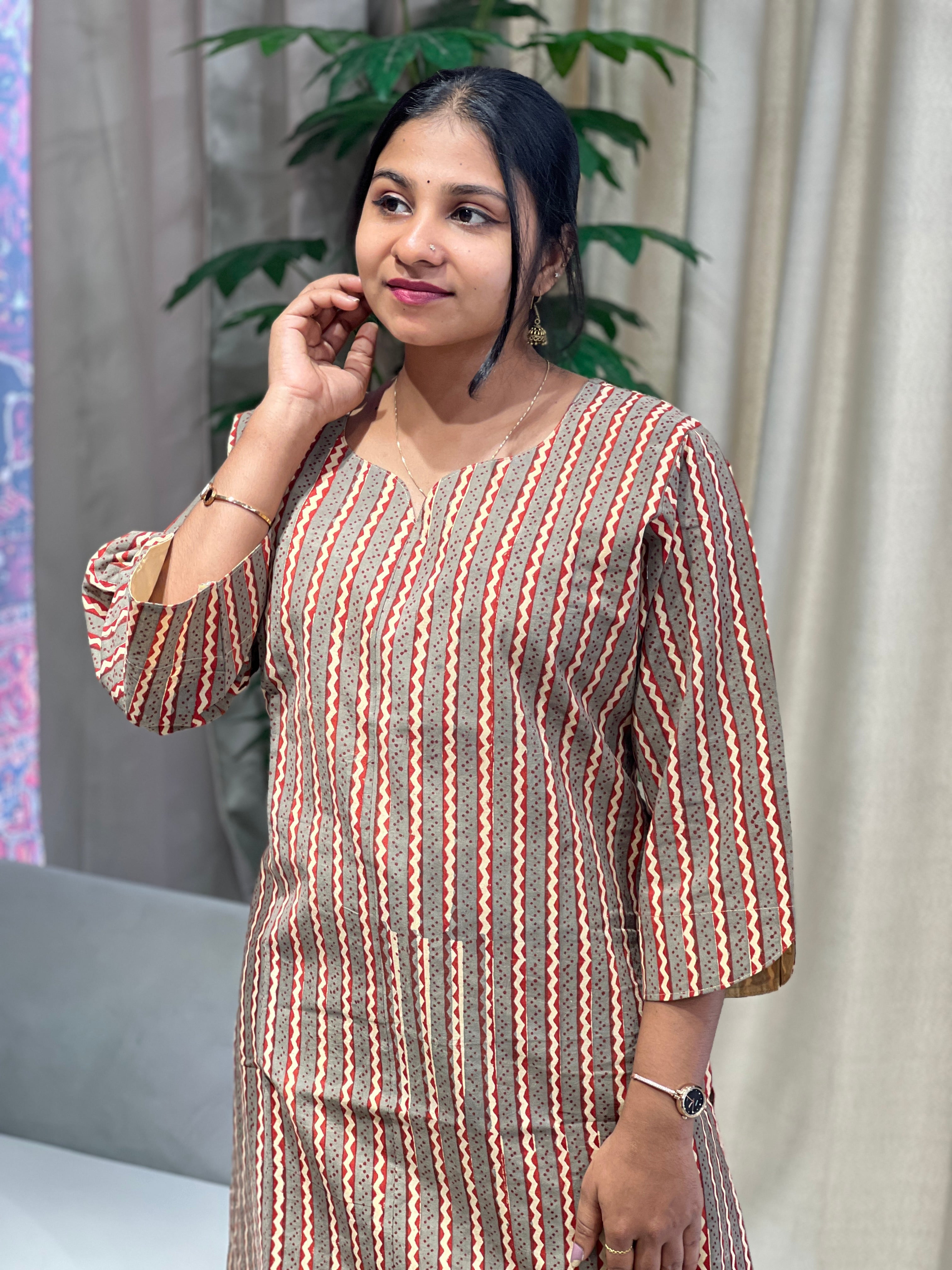 Printed Cotton Kurta | RMLA251