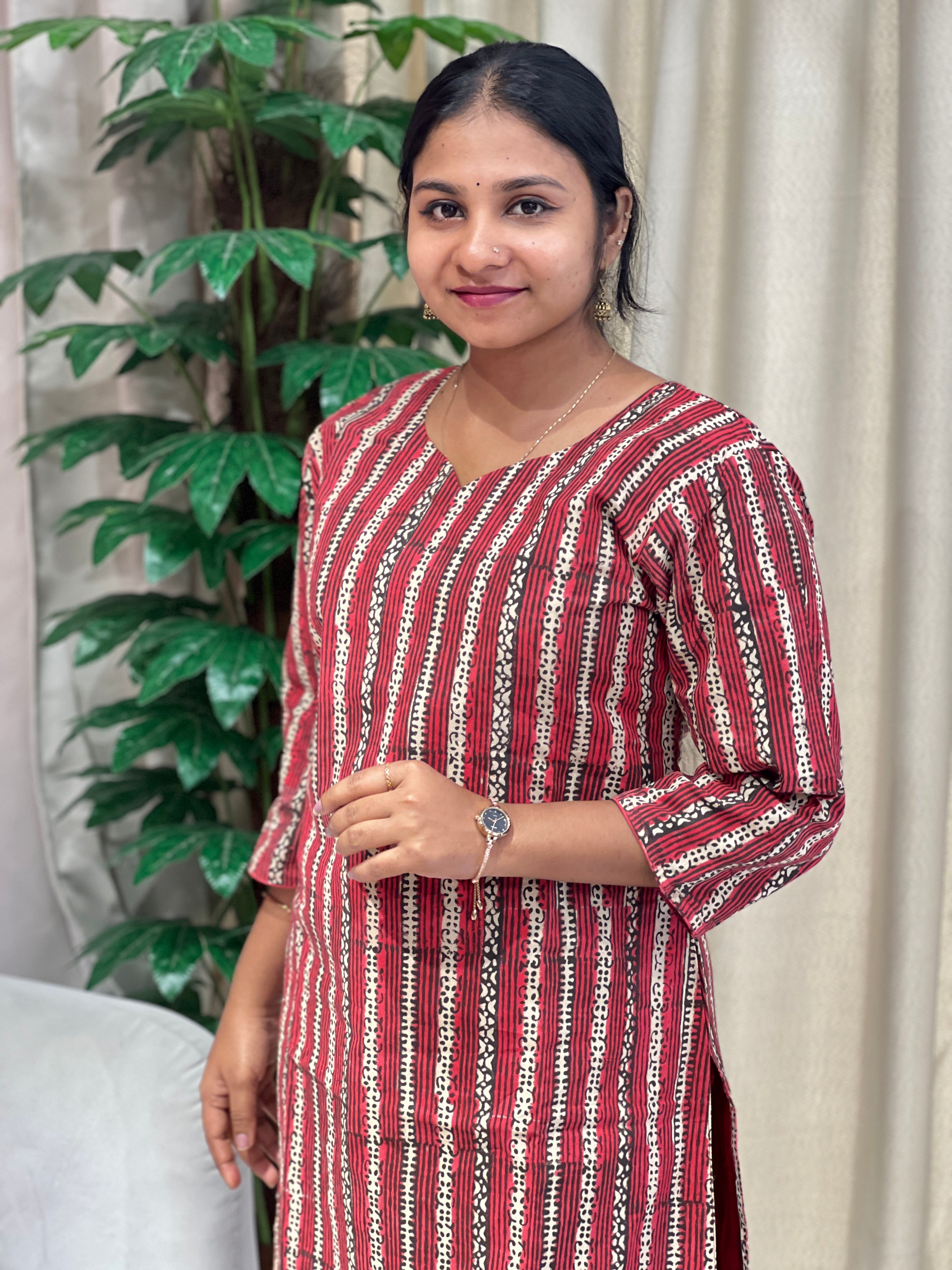 Printed Cotton Kurta | RMLA234