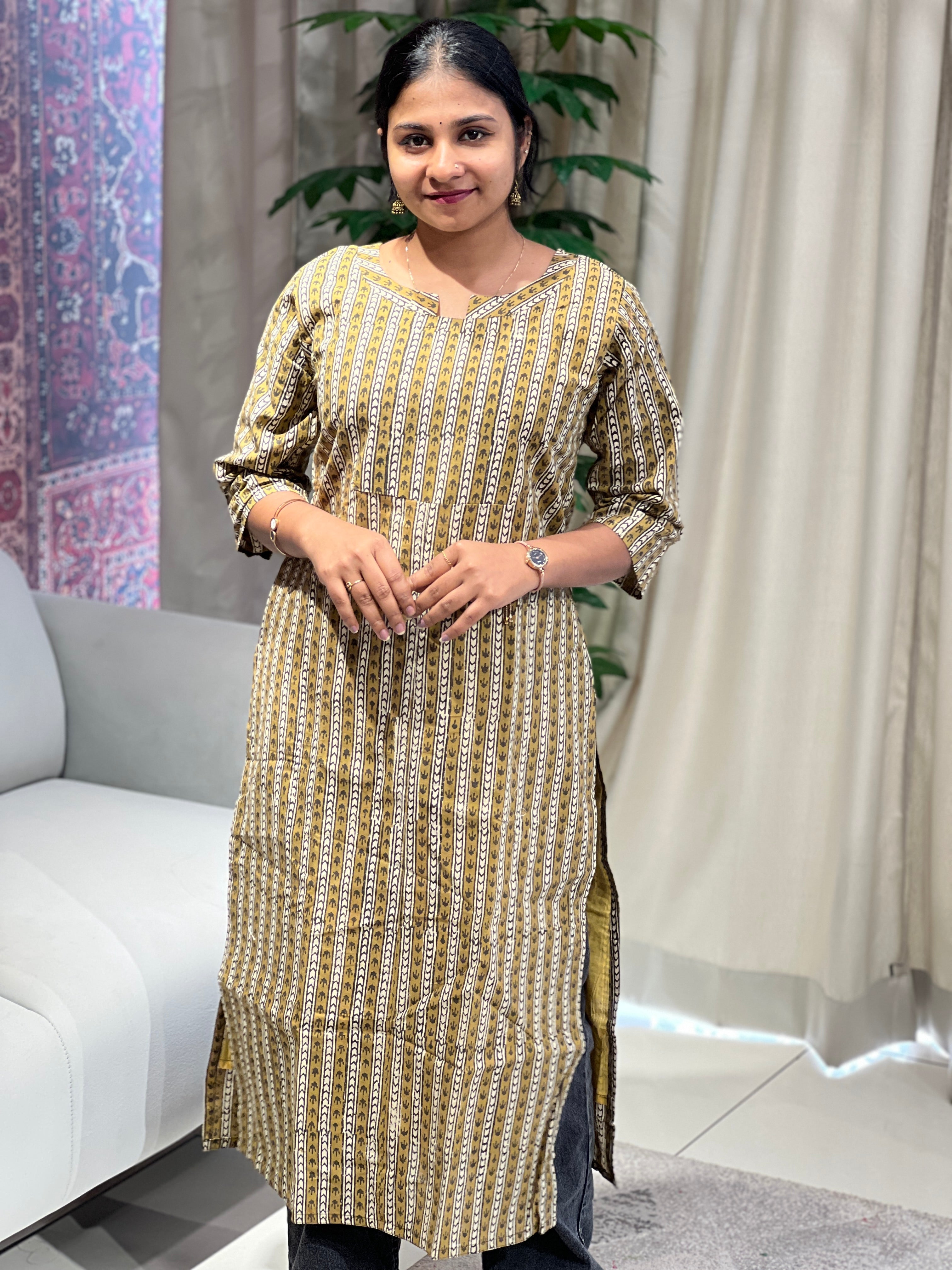 Printed Cotton Kurta | RMLA250