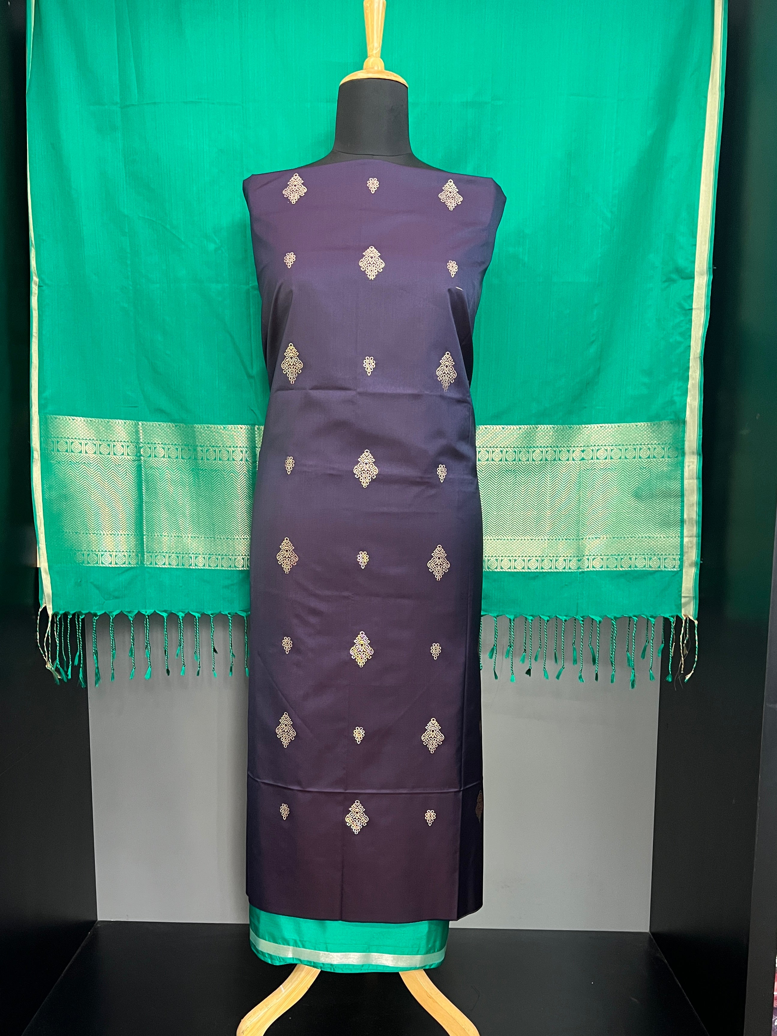 Contrast Color Soft Silk Salwar Sets | PST182