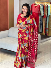 Origami Print Patterned Chanderi Saree | SBS1348