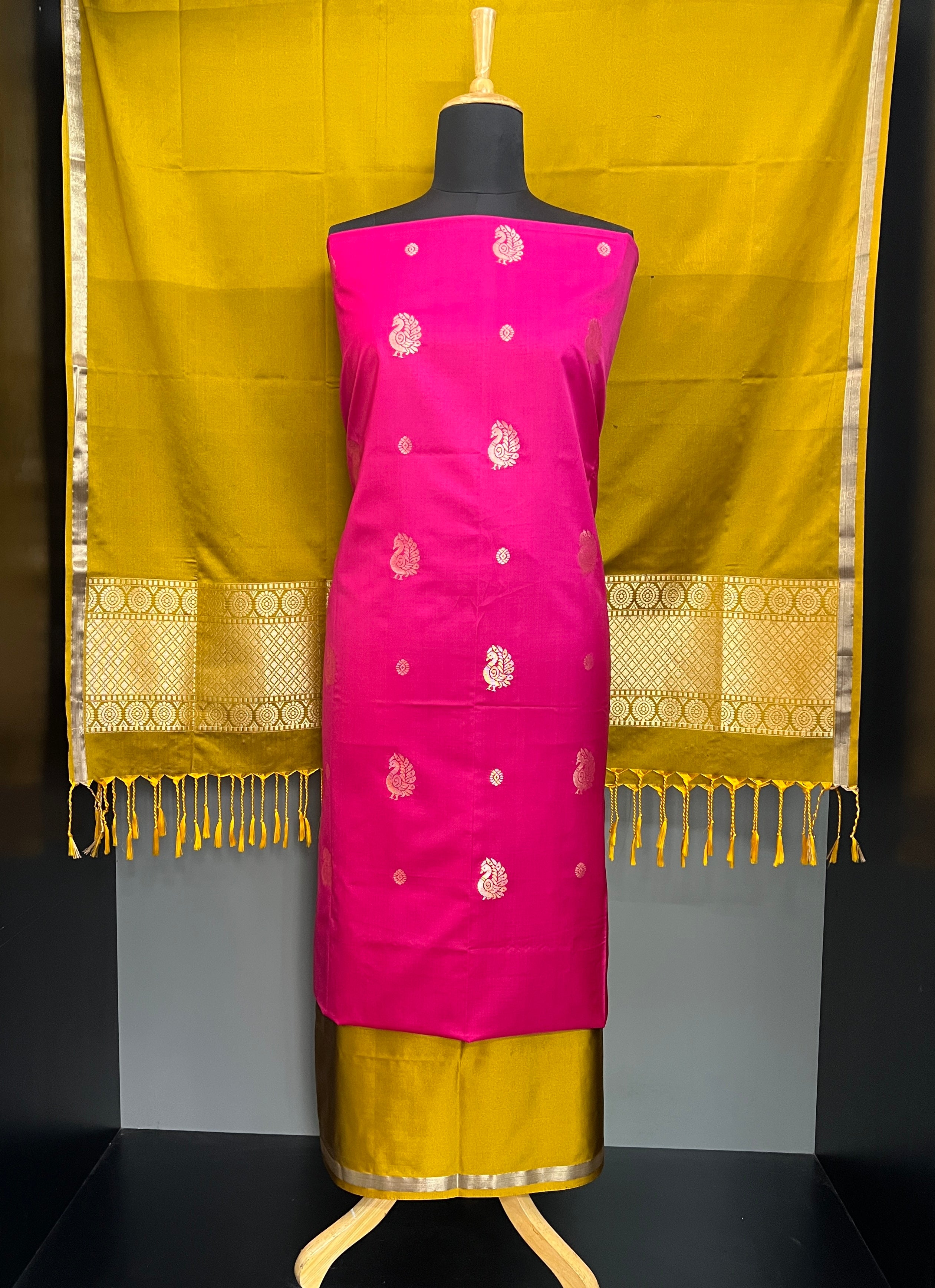 Contrast Color Soft Silk Salwar Sets | PST183
