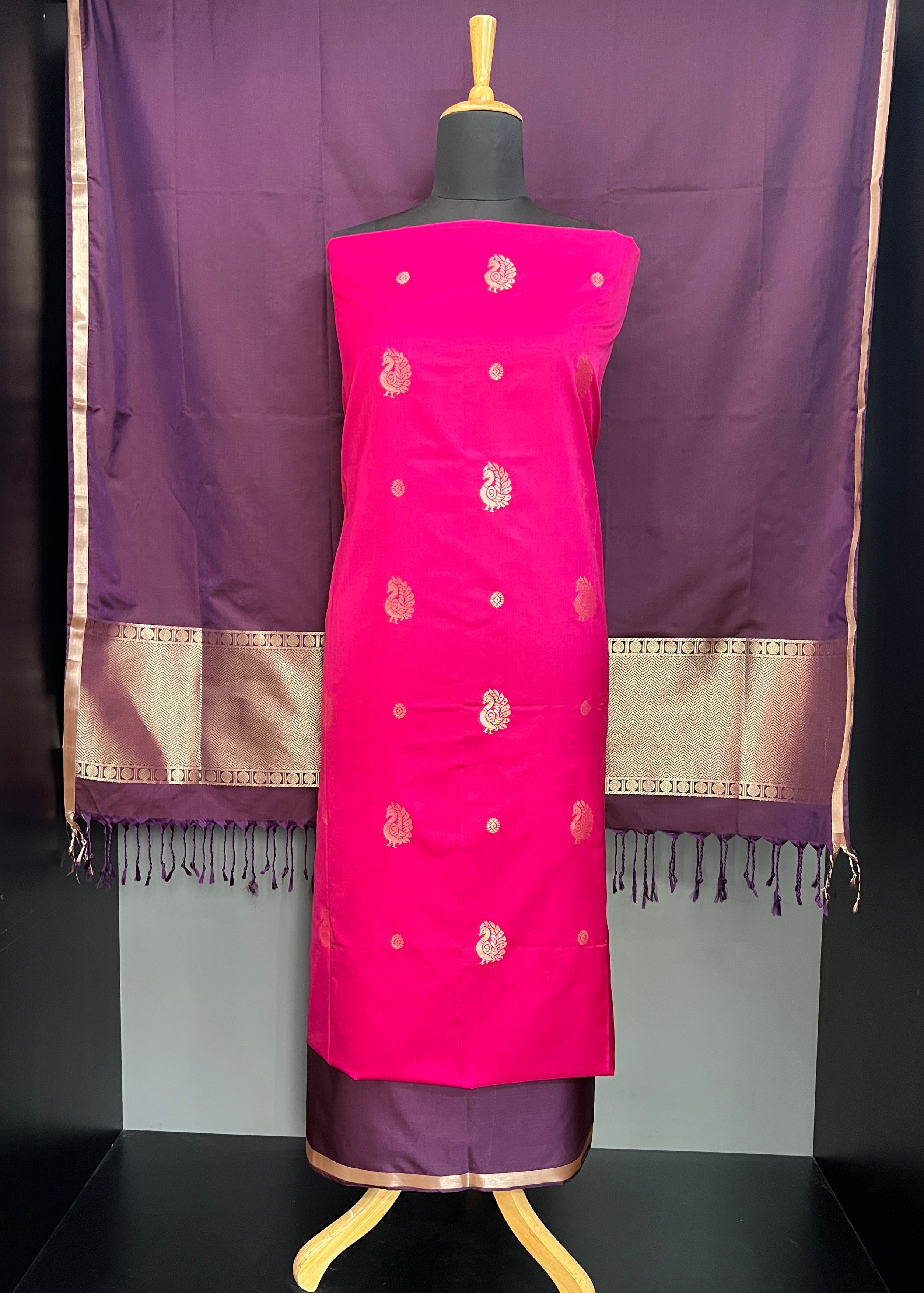 Contrast Color Soft Silk Salwar Sets | PST181