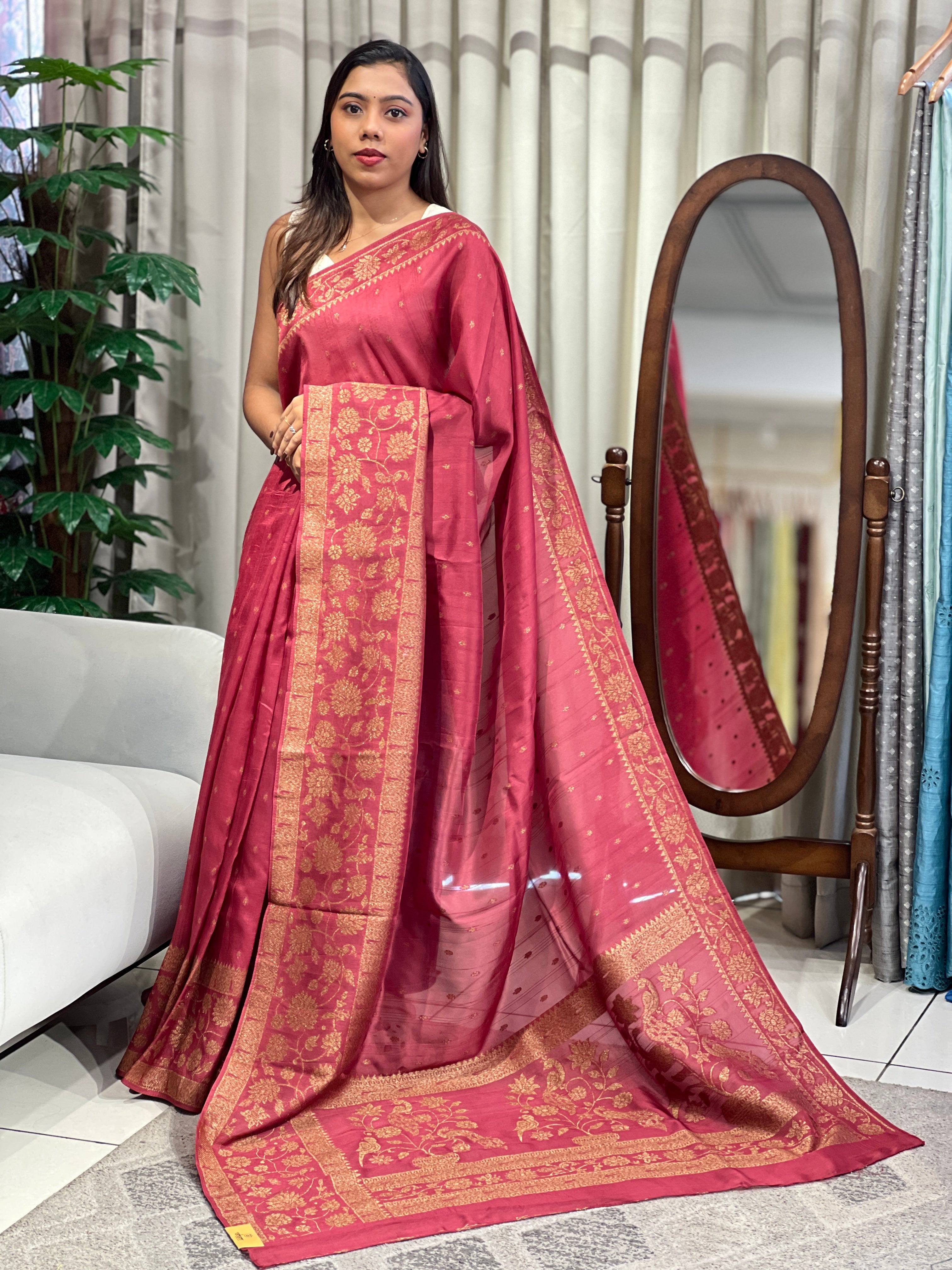 Banarasi Woven Semi Tussar Saree | YNG1222