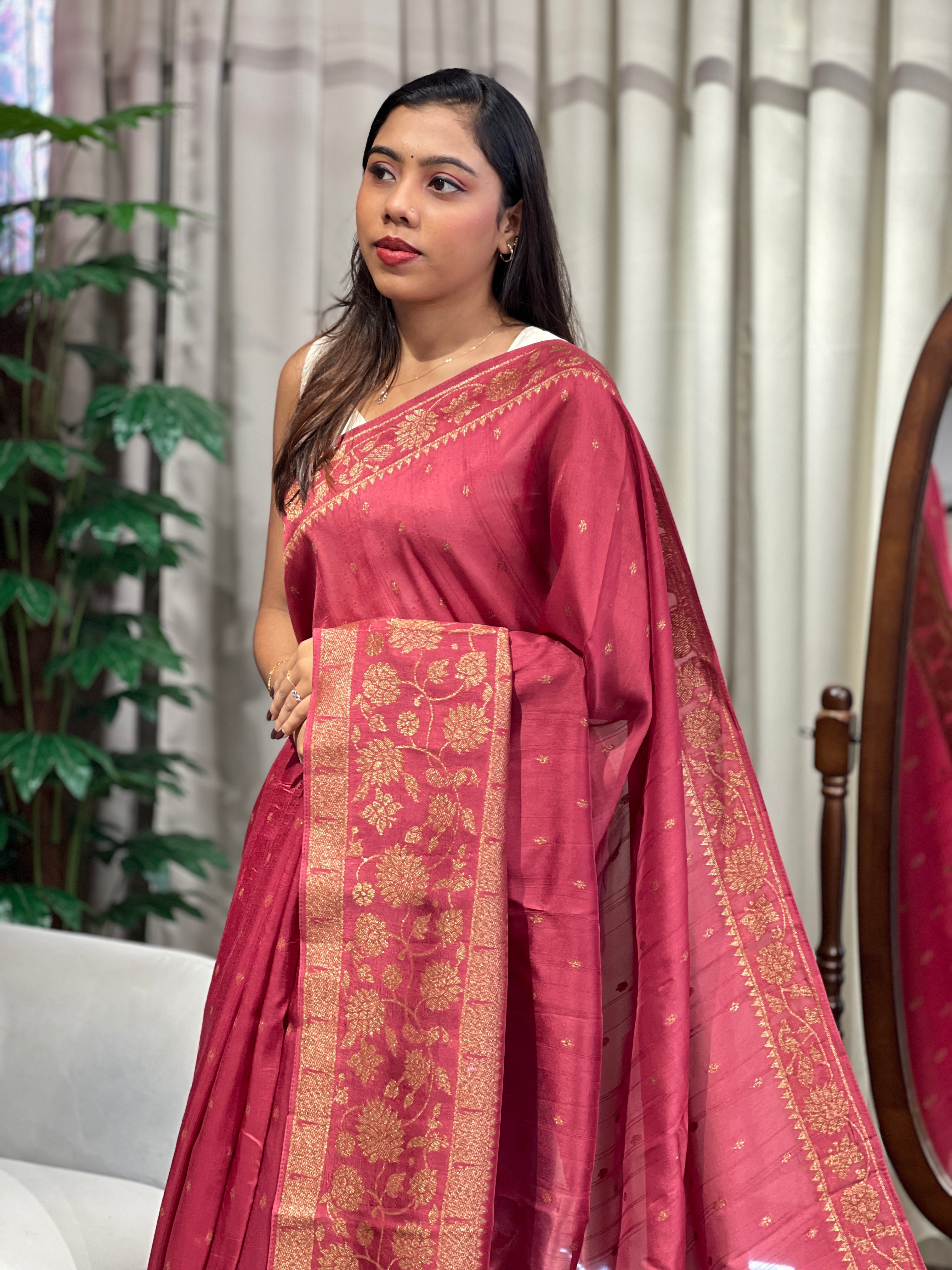 Banarasi Woven Semi Tussar Saree | YNG1222