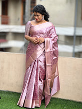 Banarasi Patterned Pink Tissue Saree | NN153