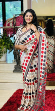 Polka Dots Digital Printed Crepe Silk Saree | SSN195