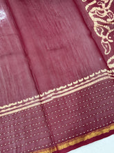 Chanderi Silk Saree With Batik Print Detailing | RGD432