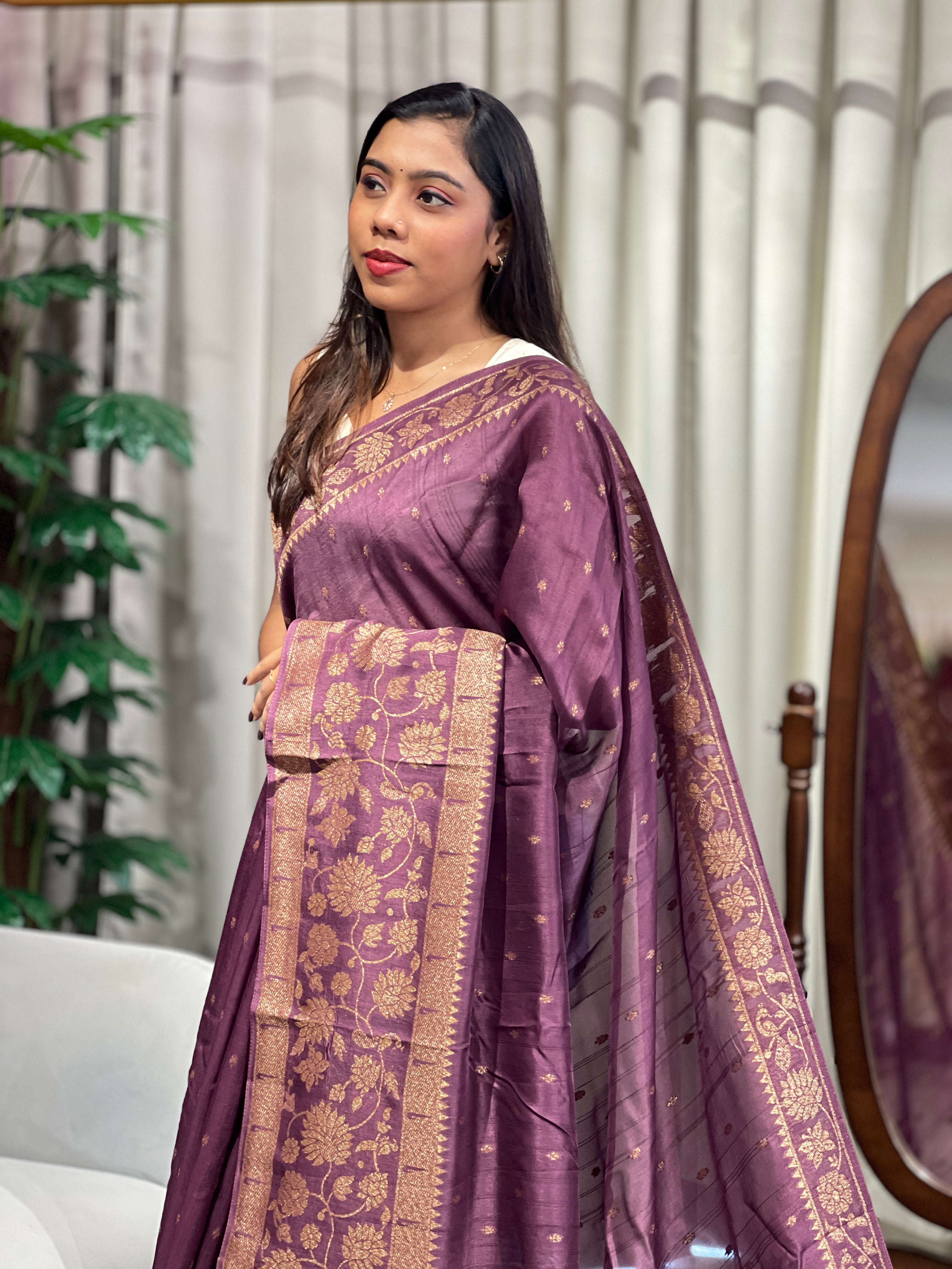 Banarasi Woven Semi Tussar Saree | YNG1219