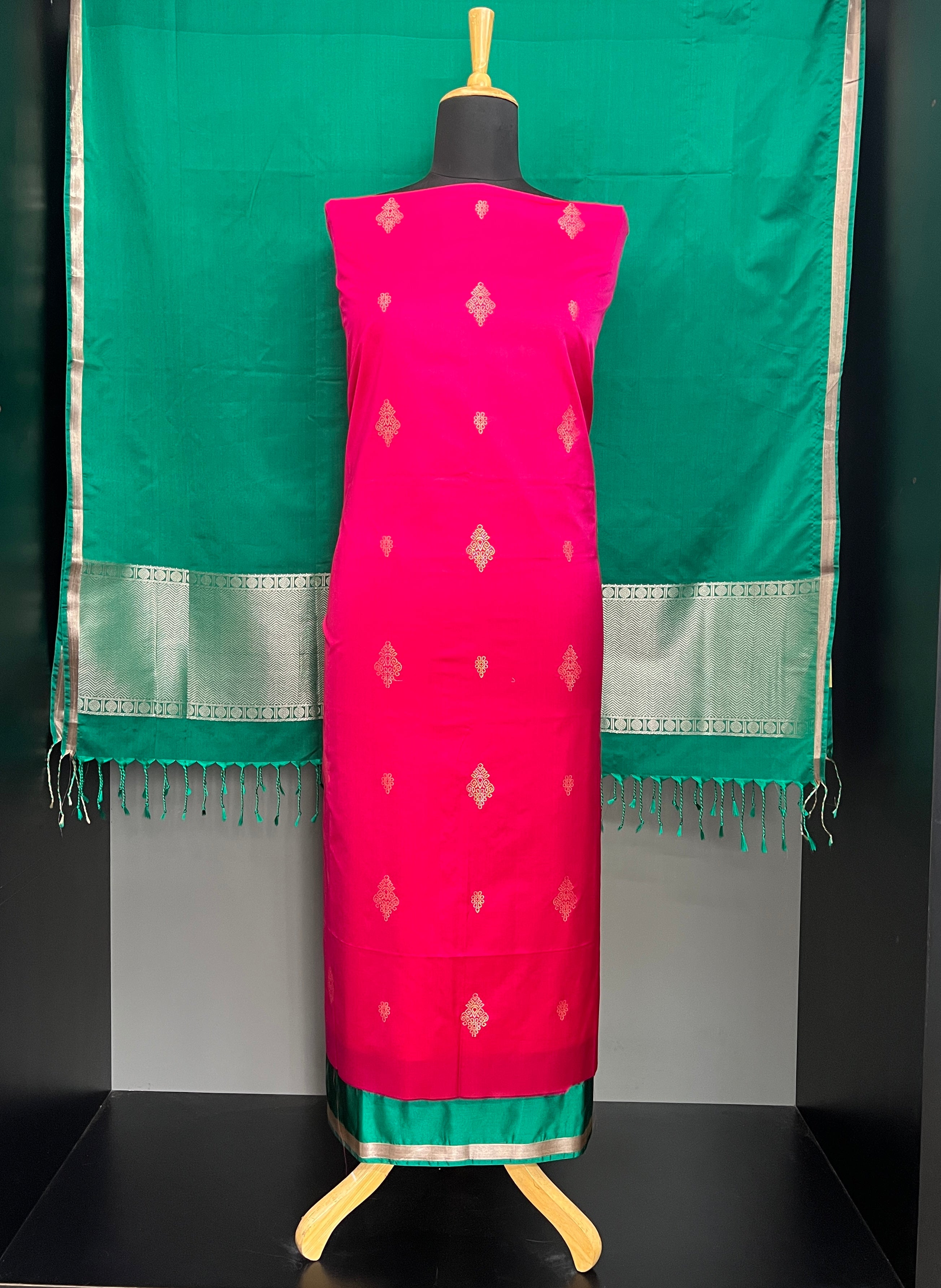 Contrast Color Soft Silk Salwar Sets | PST189