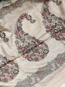 Machine Embroidery Pure Tussar Saree | RGD701