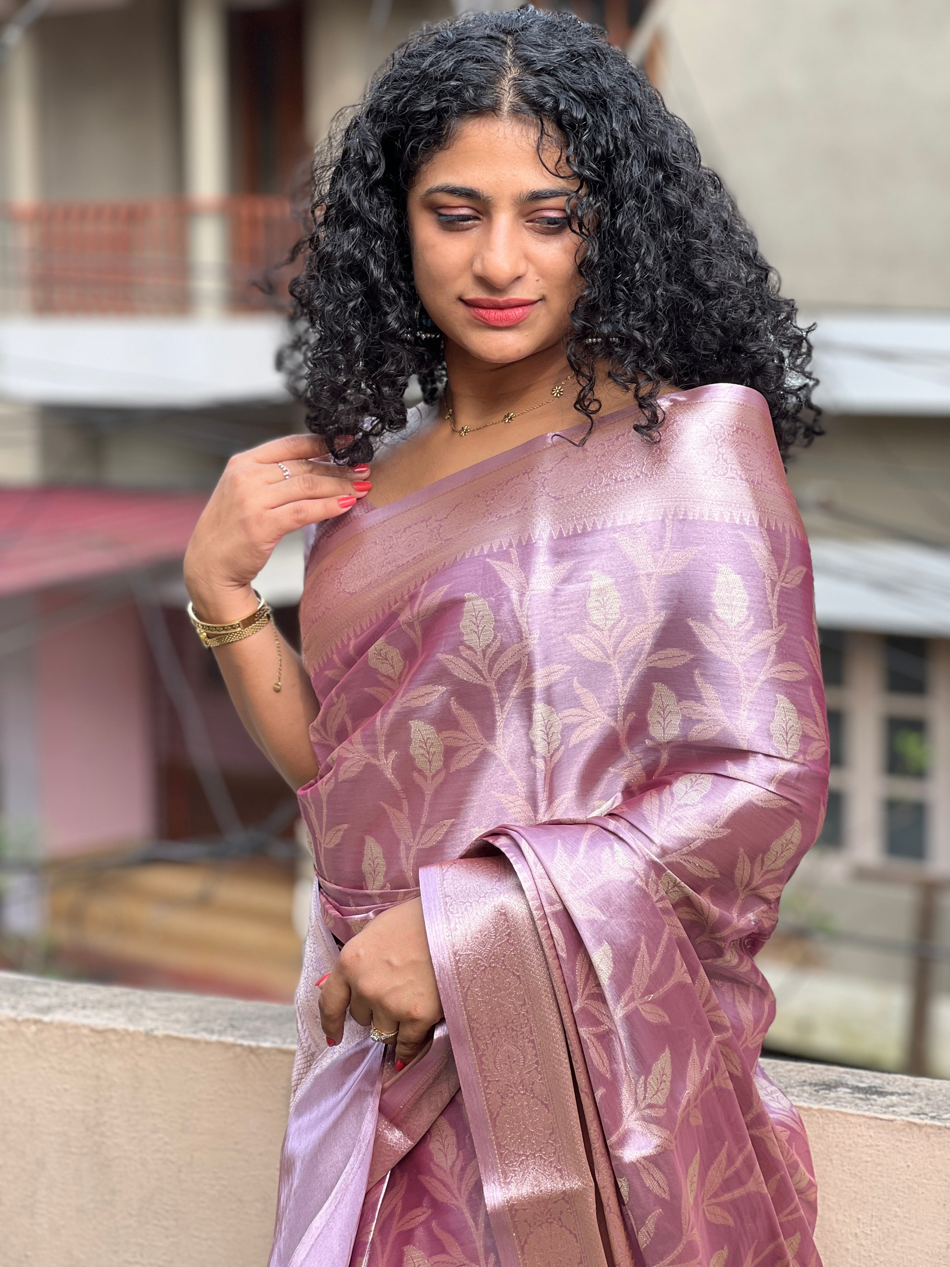 Banarasi Border Detailed Tissue Saree | NN164