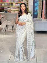 Machine Embroidery Detailed Semi Tussar Saree | PNS266