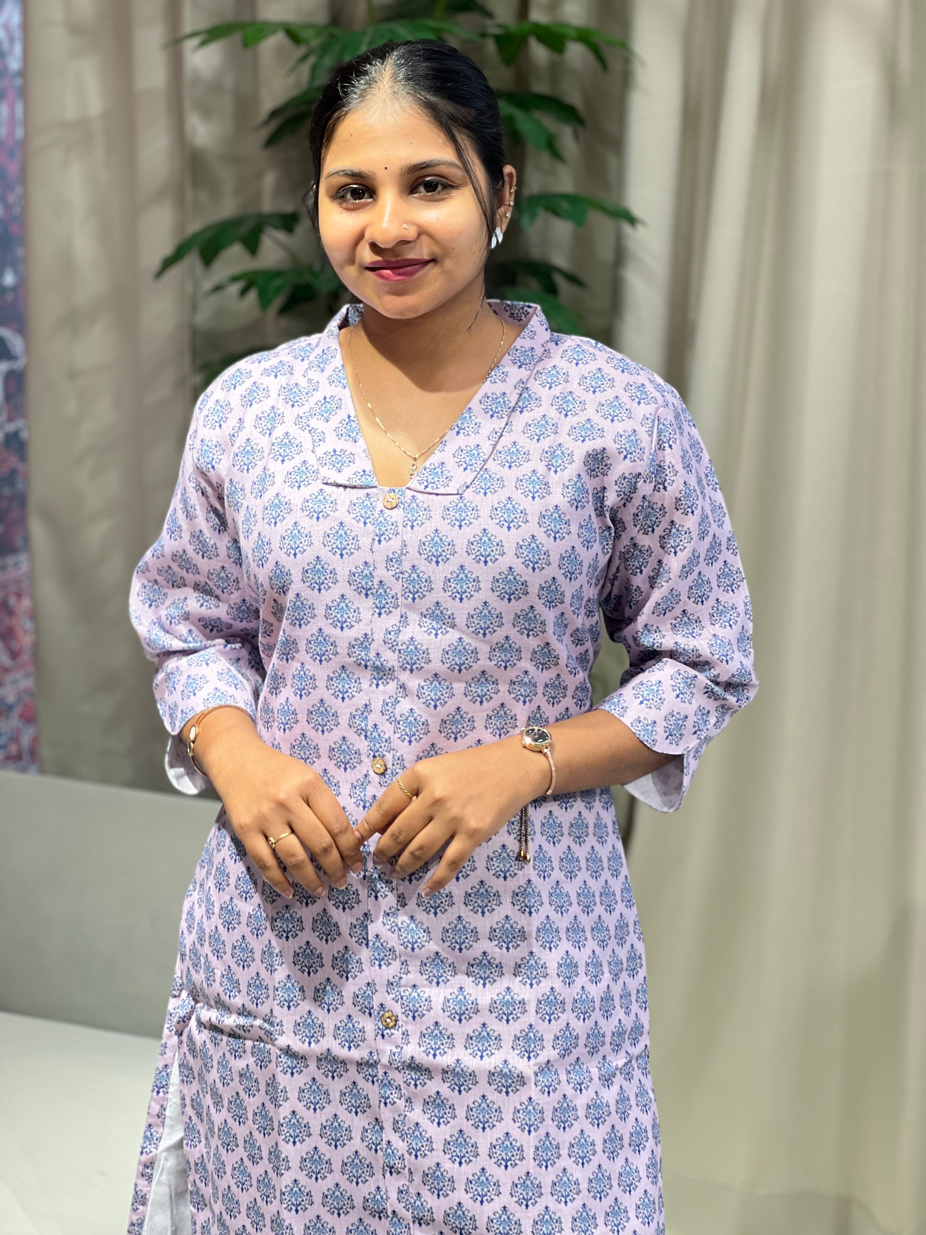 Printed Cotton Kurta | RMLA267