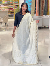 Machine Embroidery Detailed Crushed Tissue Dupatta | SNT106