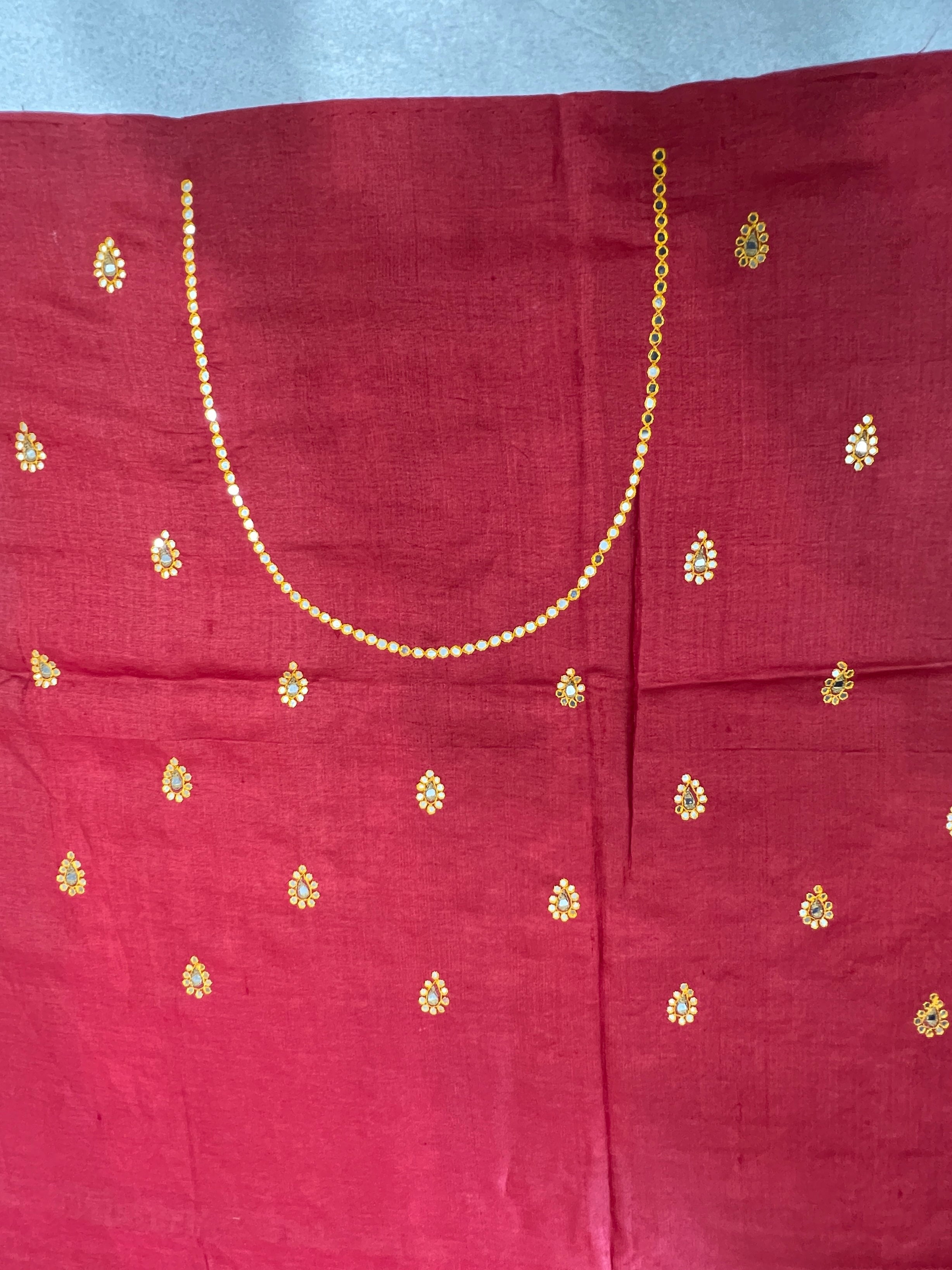 Mirror Embroidery With Zari Detailed Tussar Kota Saree | RGD737