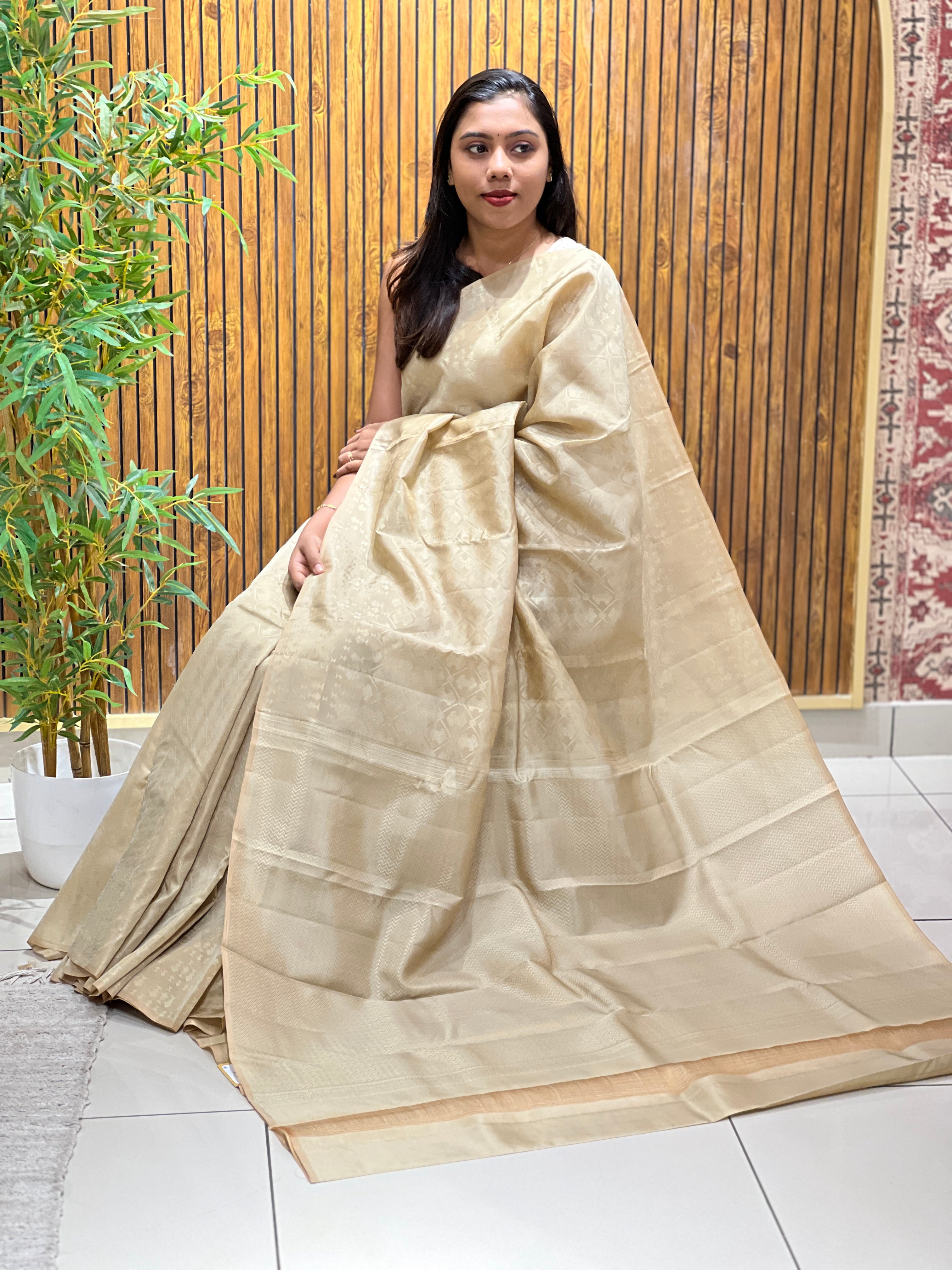 Embossed Weaved Pattern Semi Soft Silk Saree| RTD143