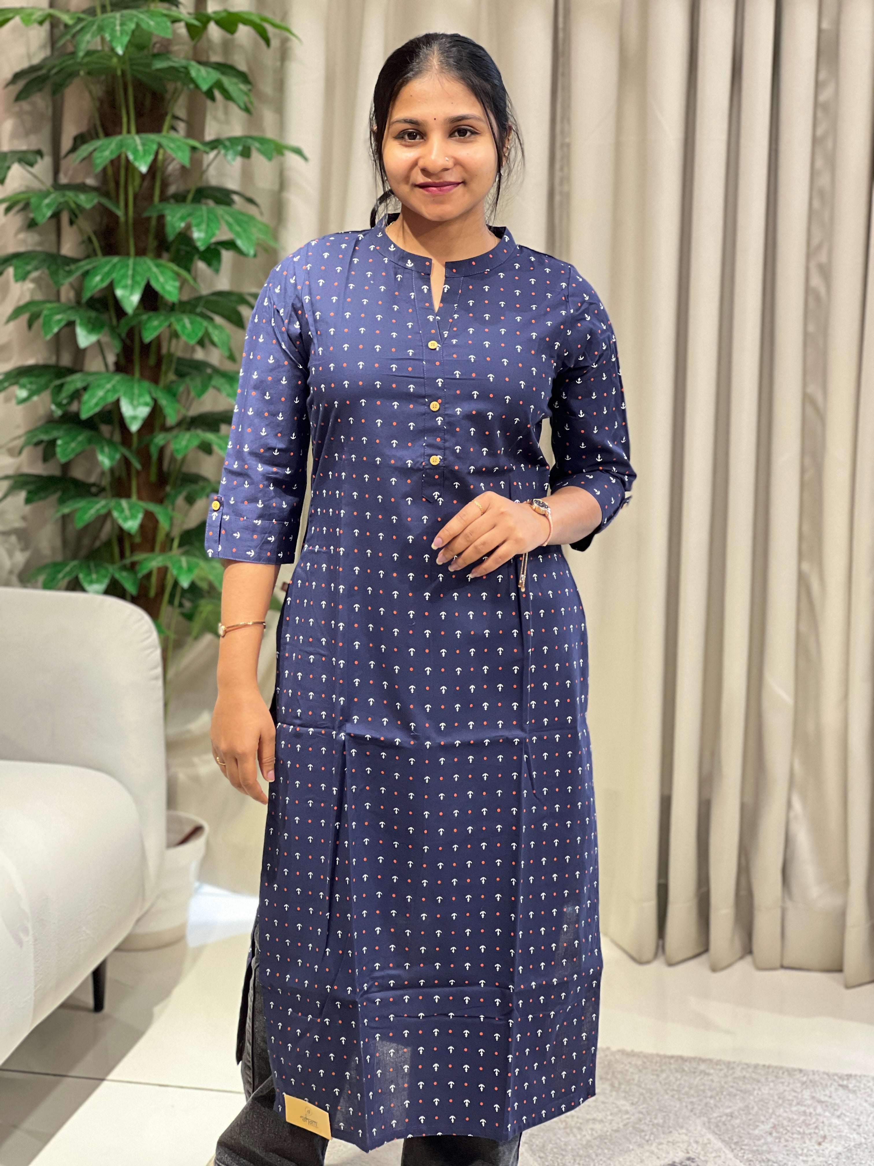 Printed Cotton Kurta | VSI112