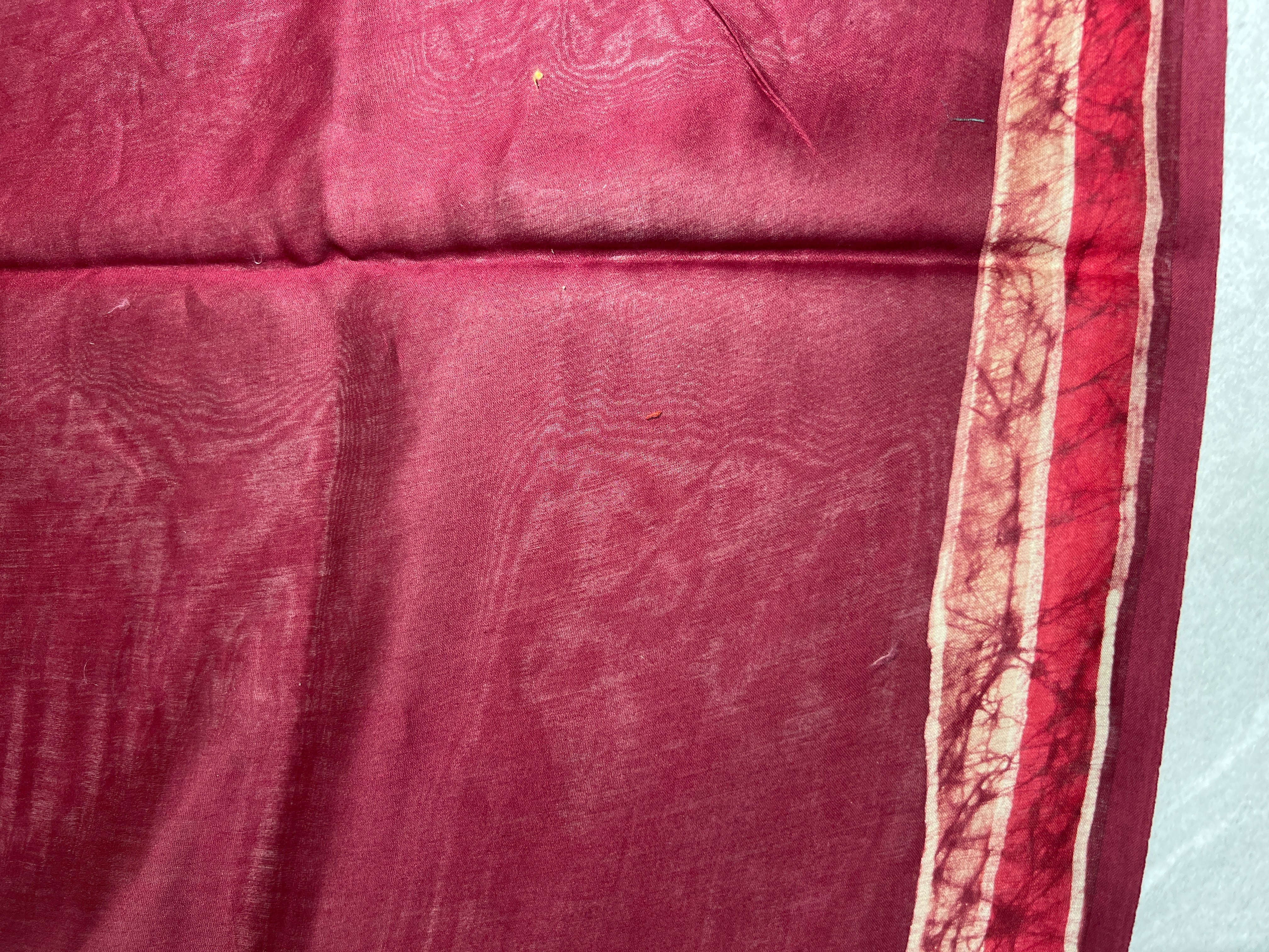 Batik Floral Printed Chanderi Silk Saree | RGD646