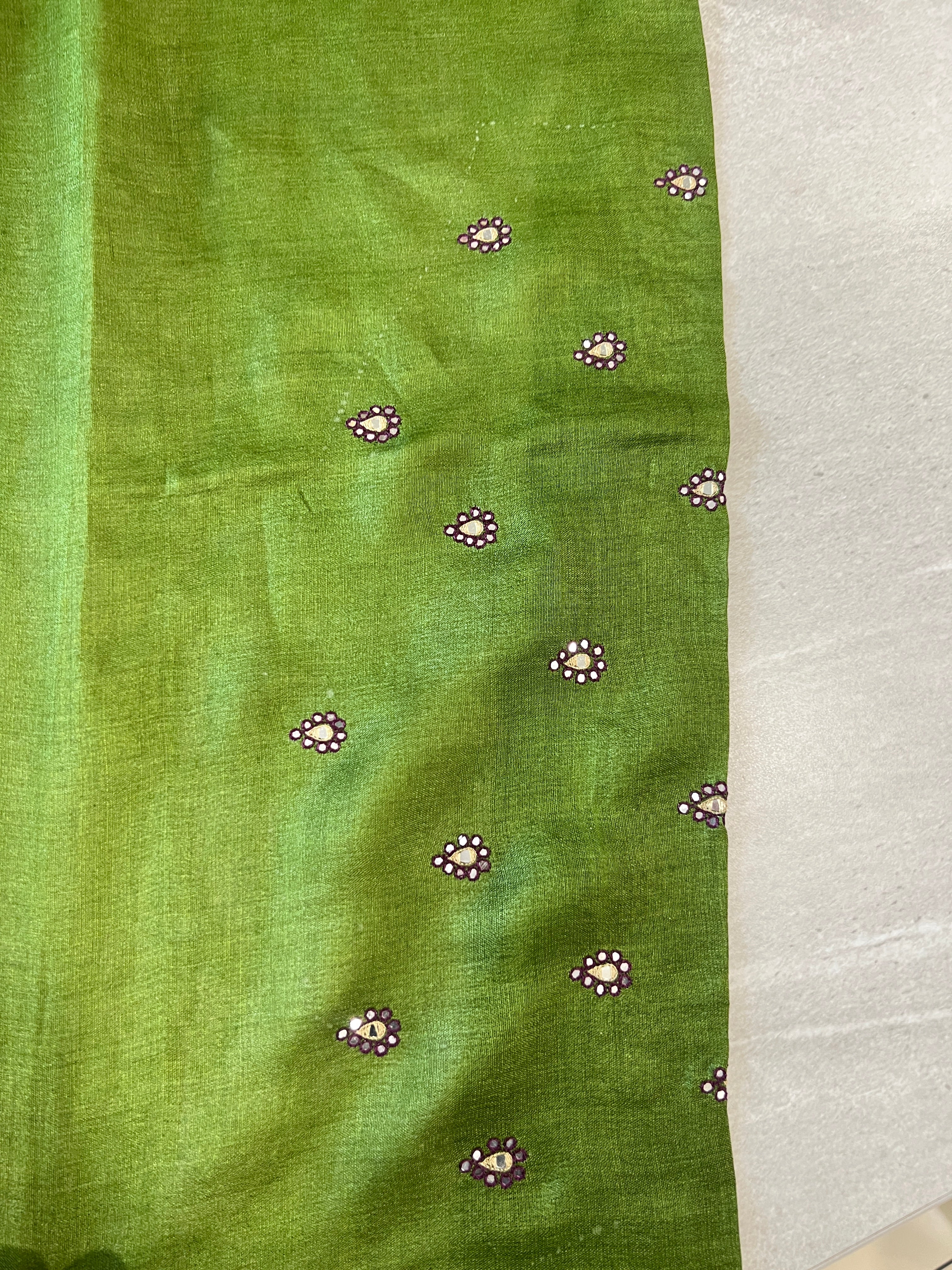 Mirror Embroidery With Zari Detailed Tussar Kota Saree | RGD736