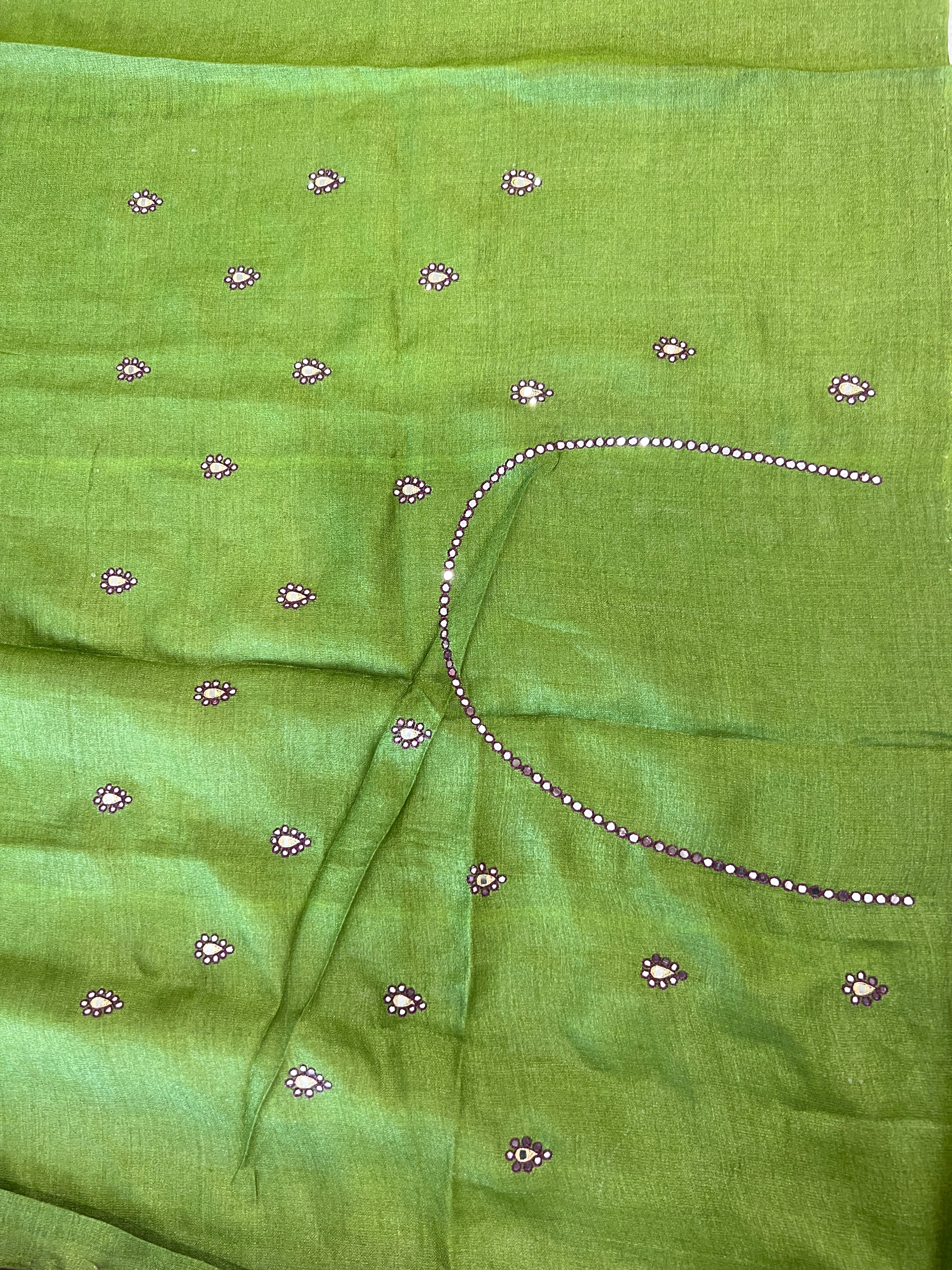 Mirror Embroidery With Zari Detailed Tussar Kota Saree | RGD736