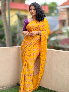 Bandhani Printed Modal Silk Saree | SAC120
