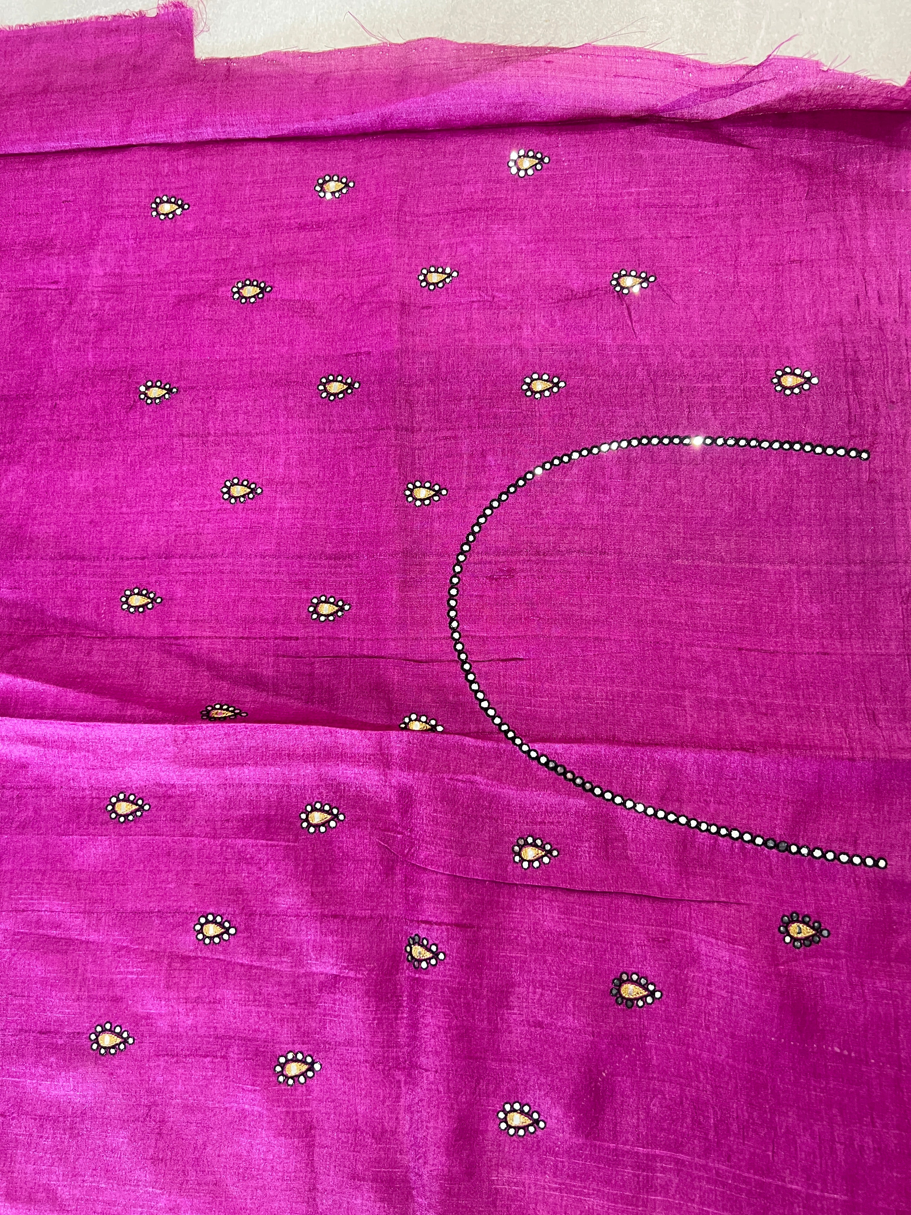 Mirror Embroidery With Zari Detailed Tussar Kota Saree | RGD738