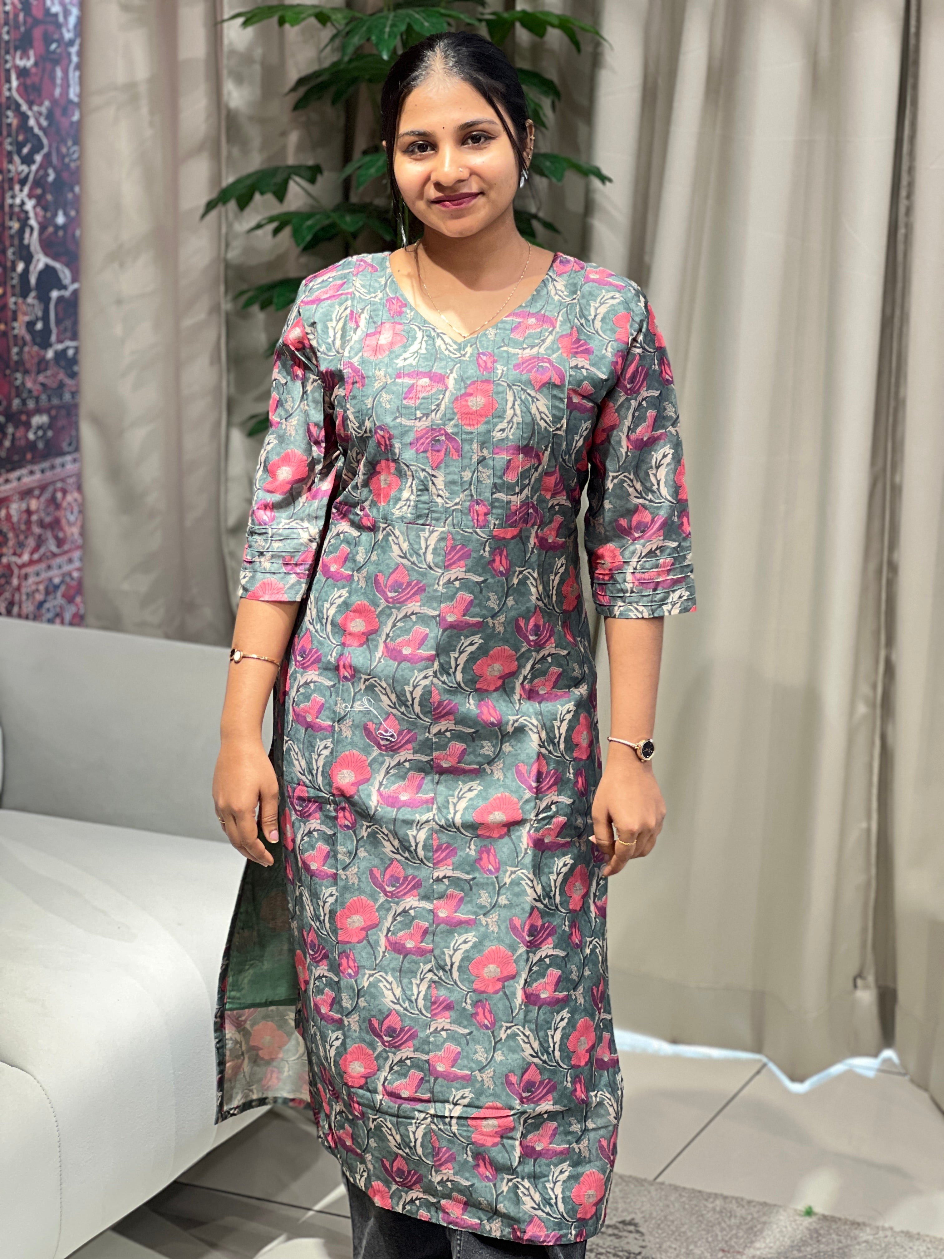 Printed Cotton Kurta | RMLA265