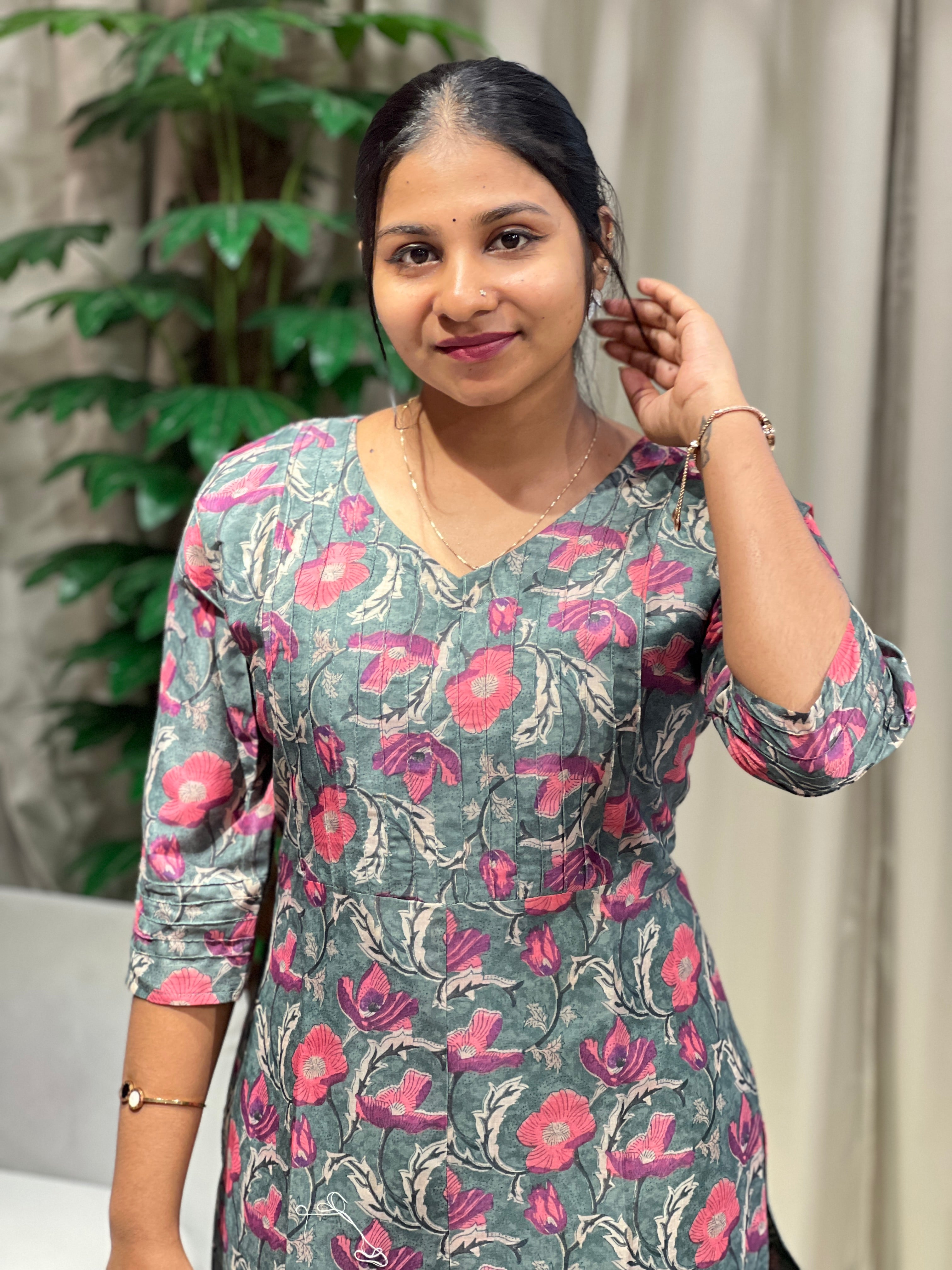Printed Cotton Kurta | RMLA265