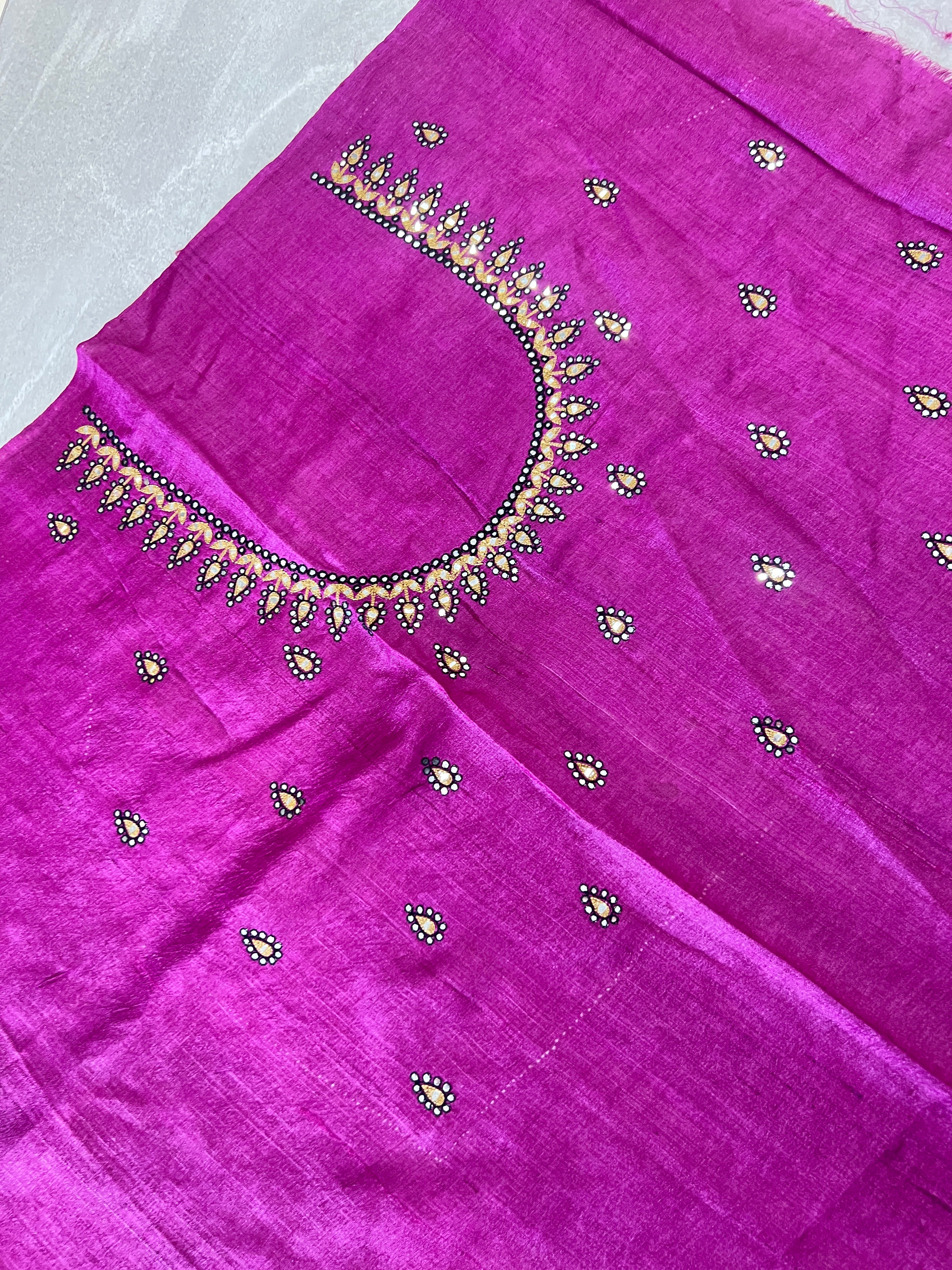 Mirror Embroidery With Zari Detailed Tussar Kota Saree | RGD738