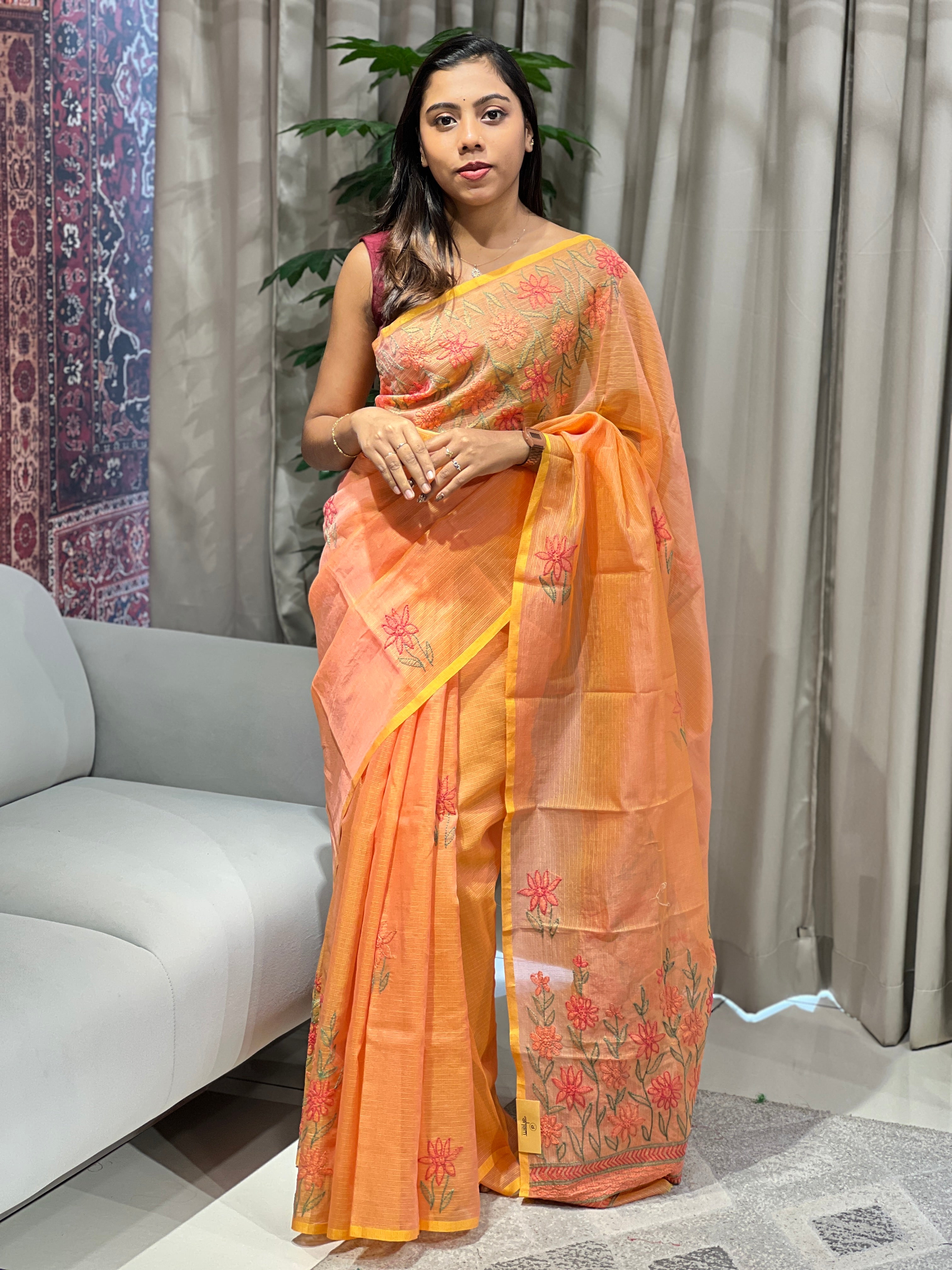 Chikankari Detailed Kota Saree | JSC504