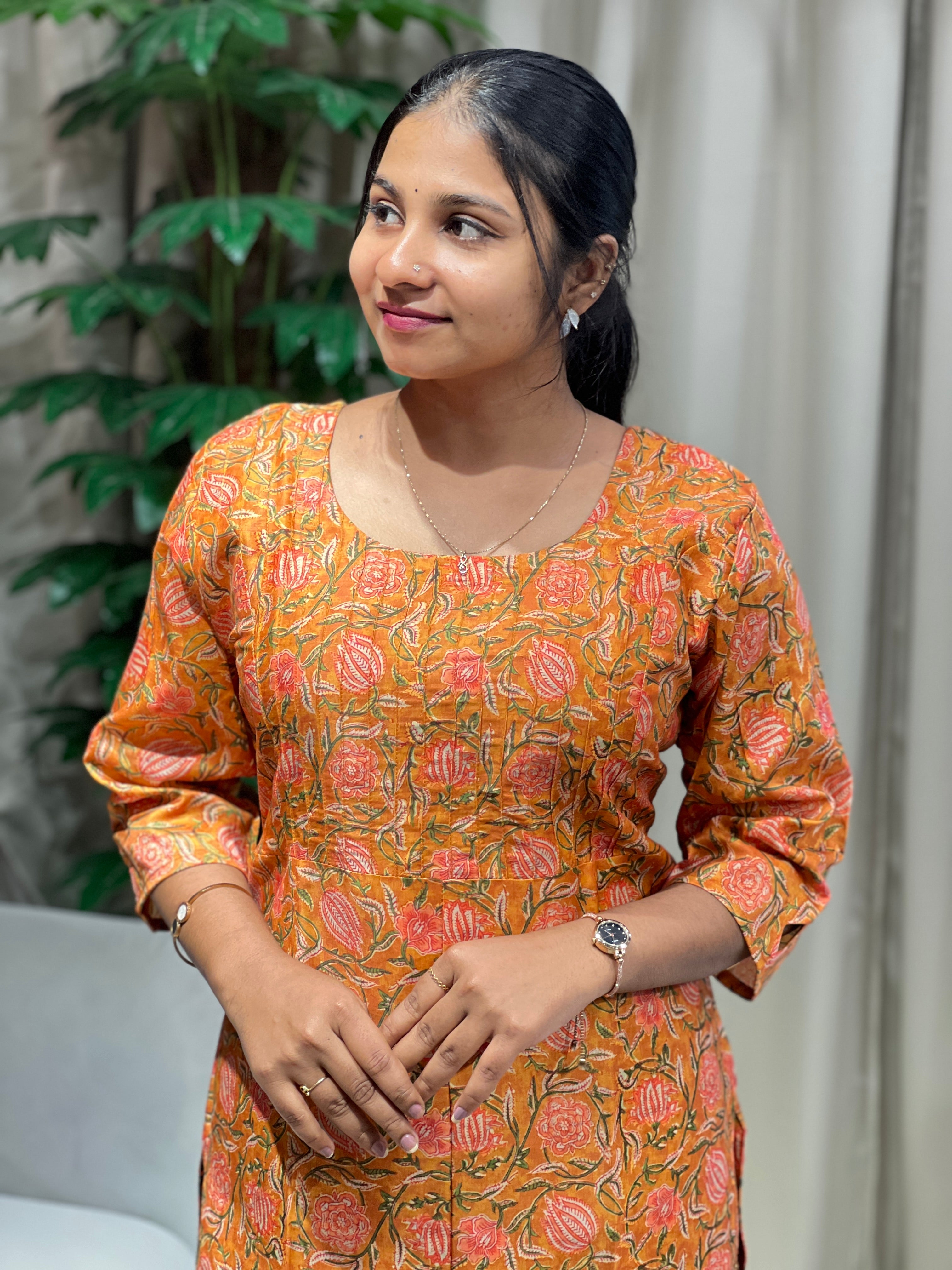Printed Cotton Kurta | RMLA262