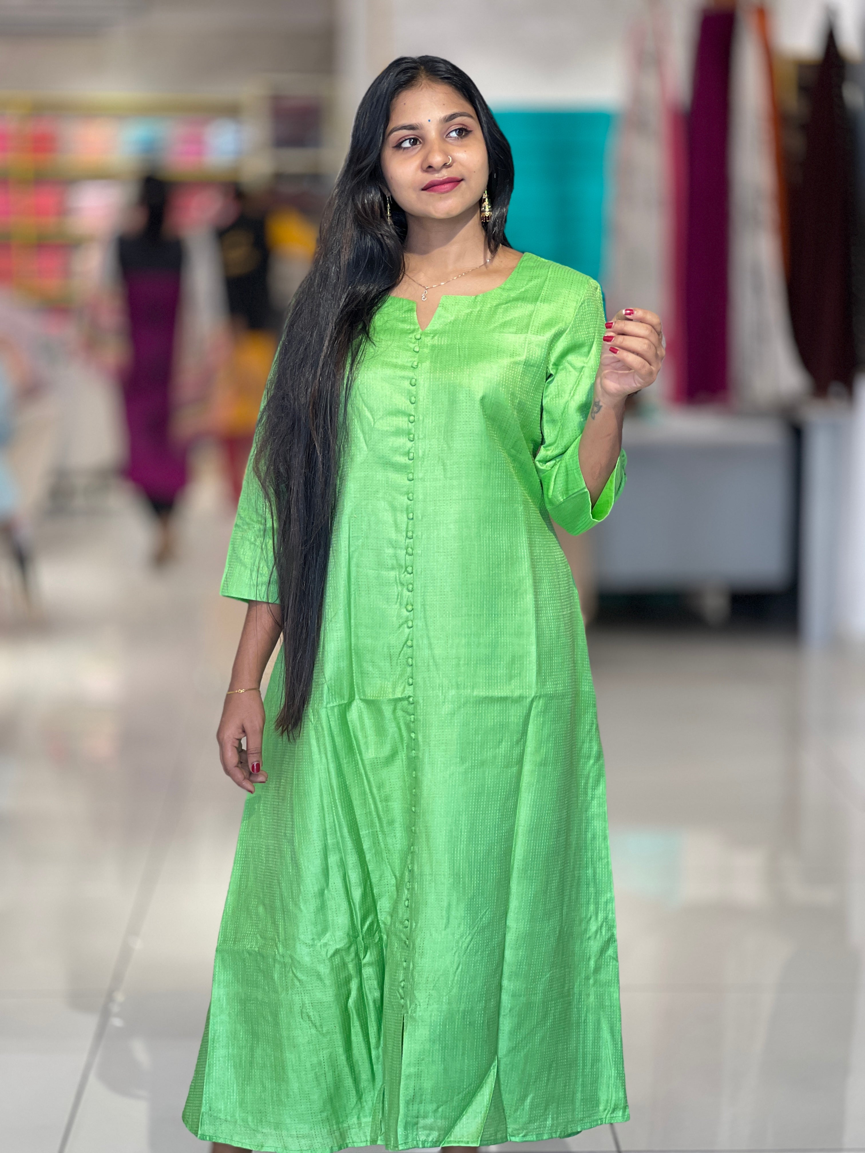 Potli Detailed Cotton Kurta | DNT323