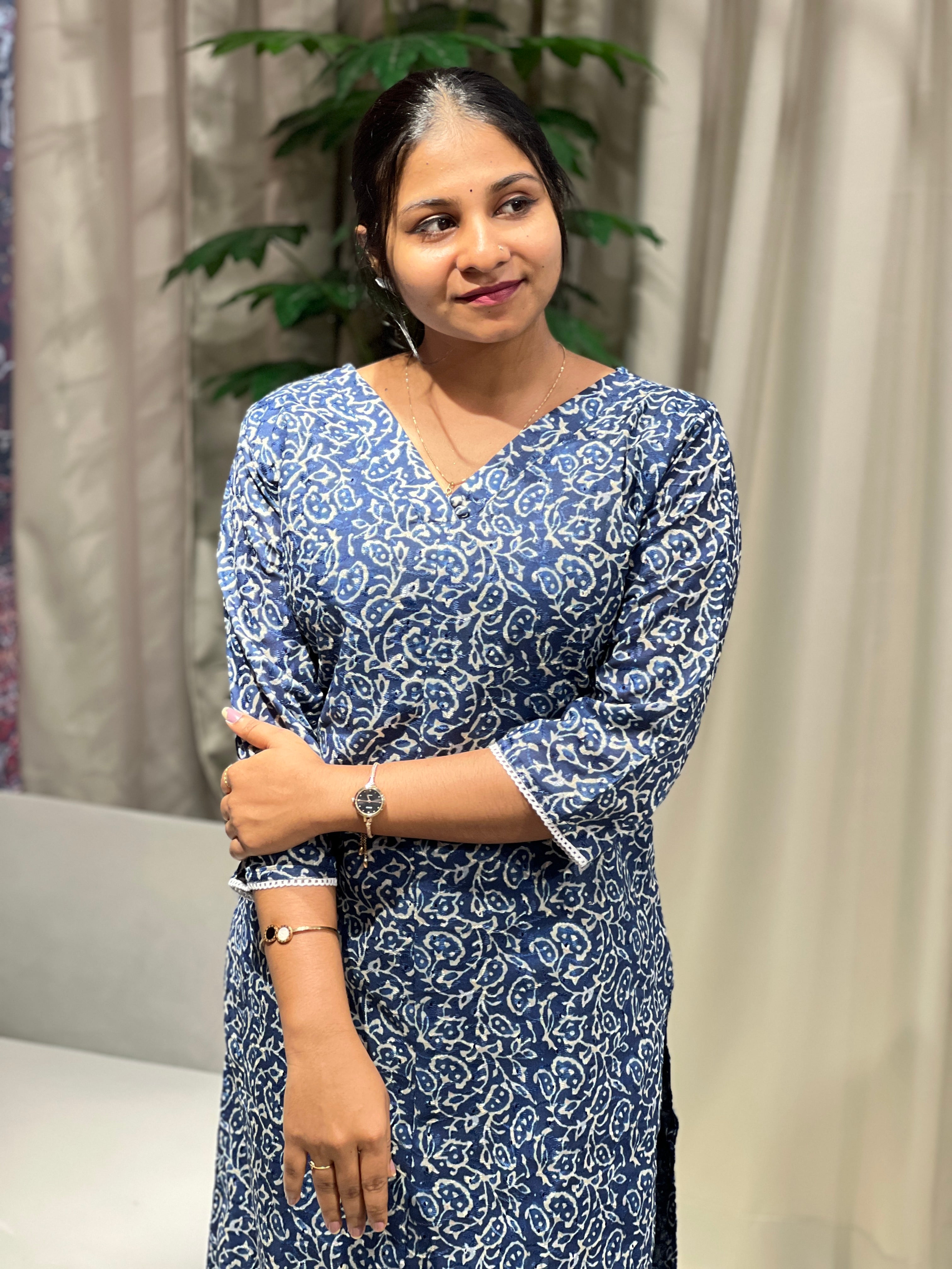 Printed Cotton Kurta | RMLA261