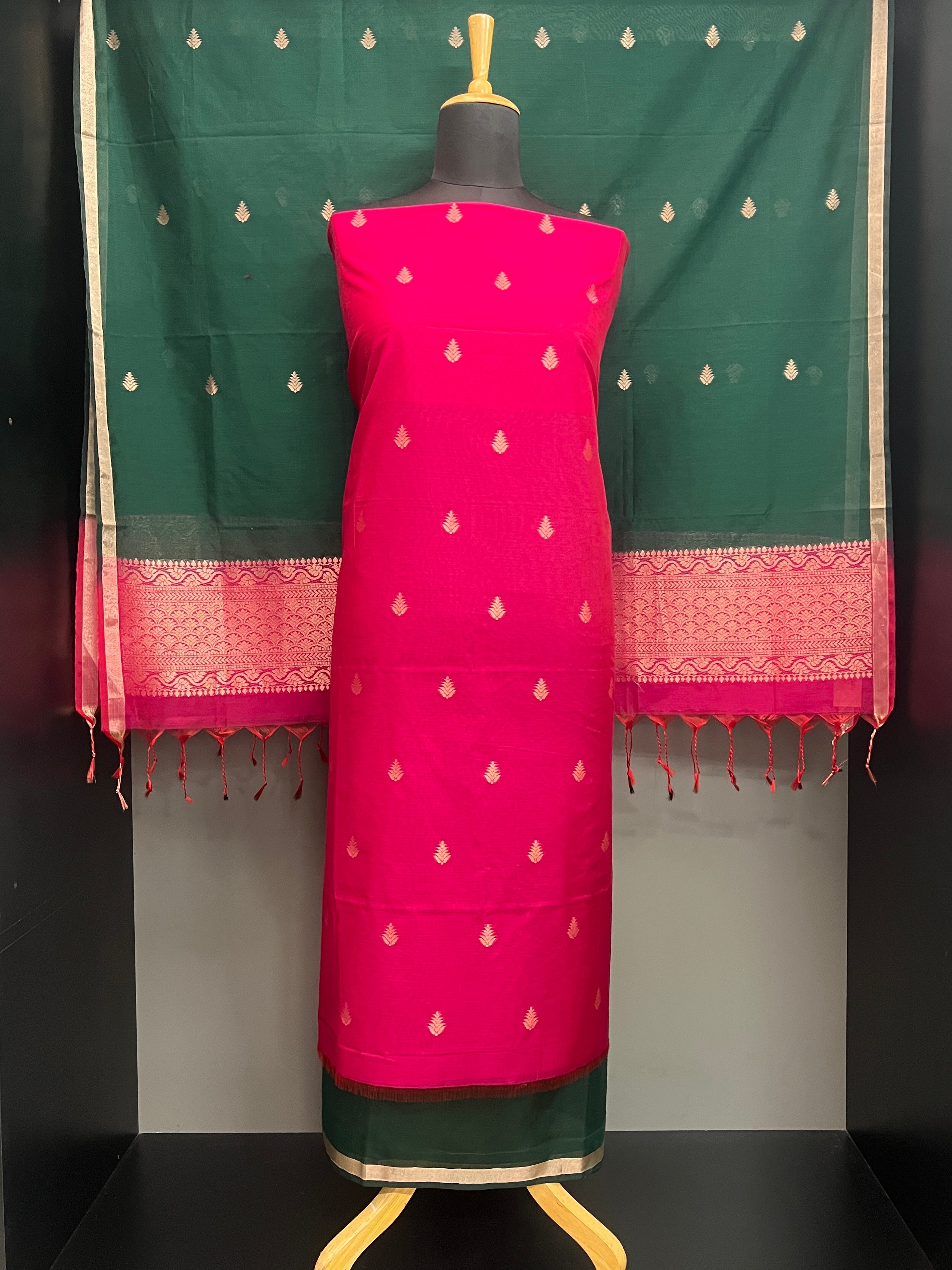 Contrast Color Soft Silk Salwar Sets | PST159